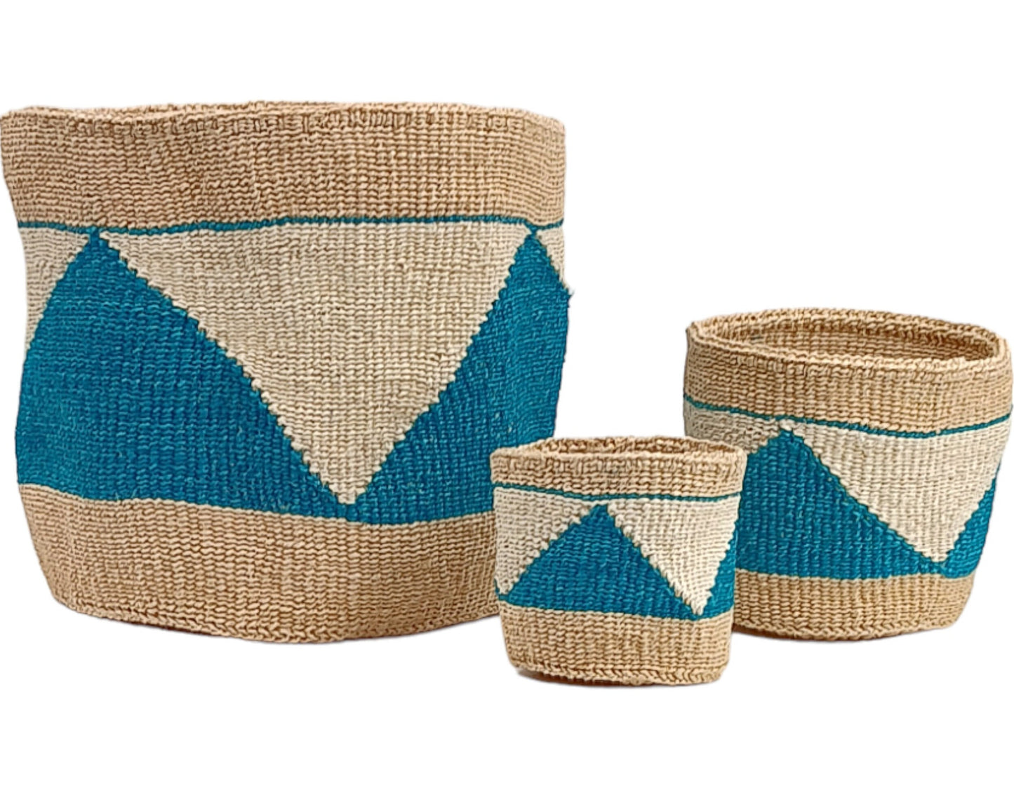 Handwoven Sisal Basket Planter: Boho Woven Plant Basket