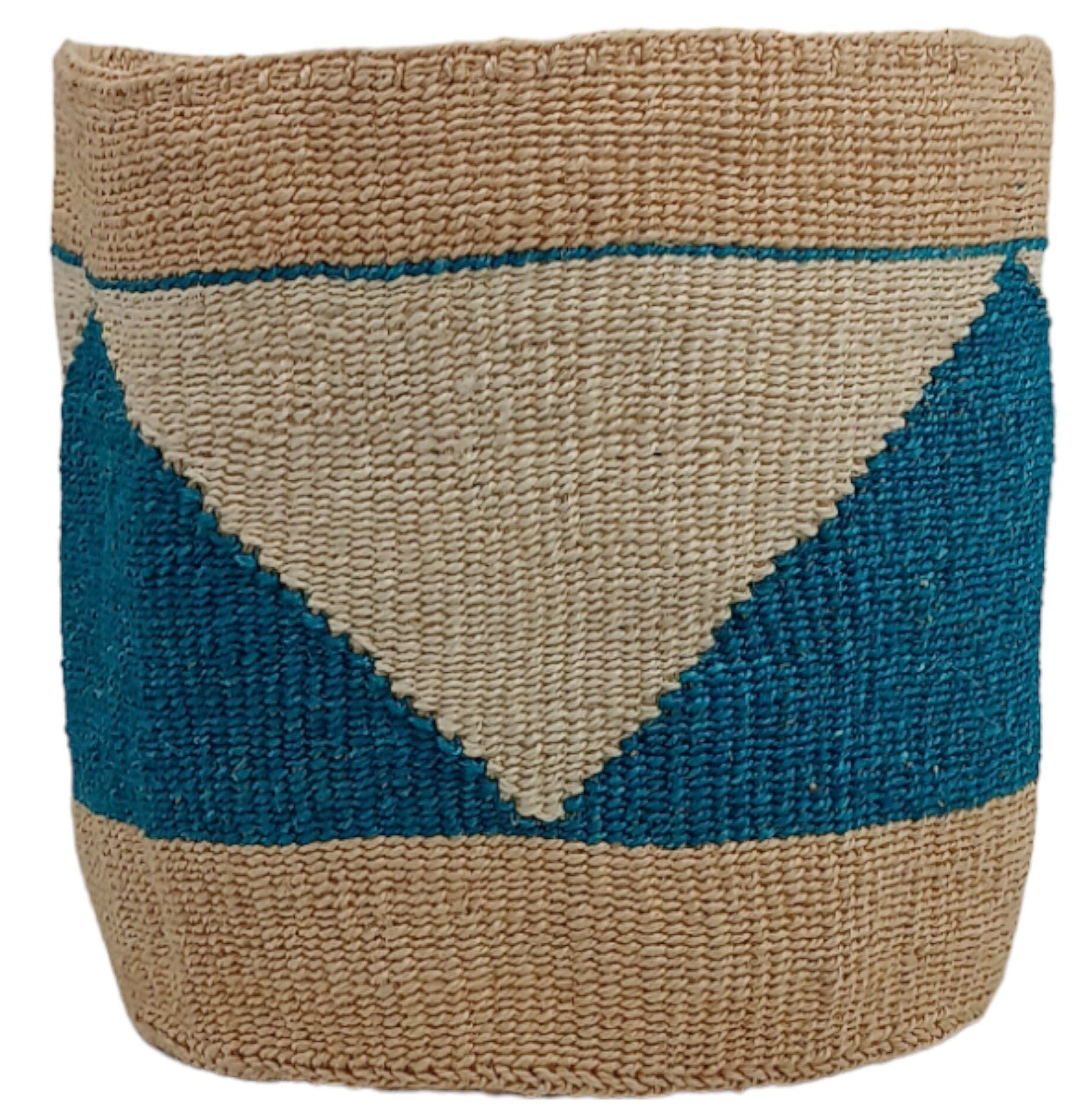Handwoven Sisal Basket Planter: Boho Woven Plant Basket