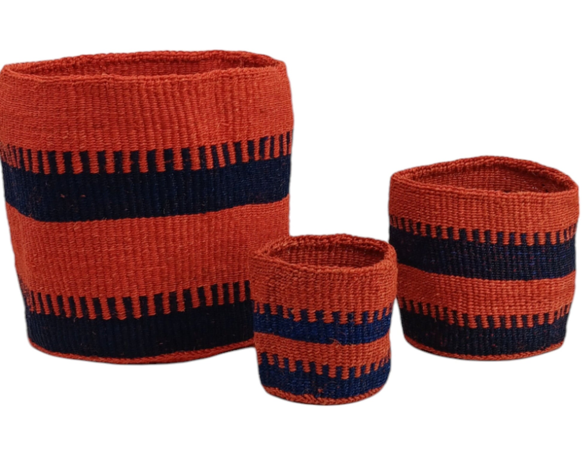 Handwoven Sisal Basket Planter: Kenyan Woven Storage Basket