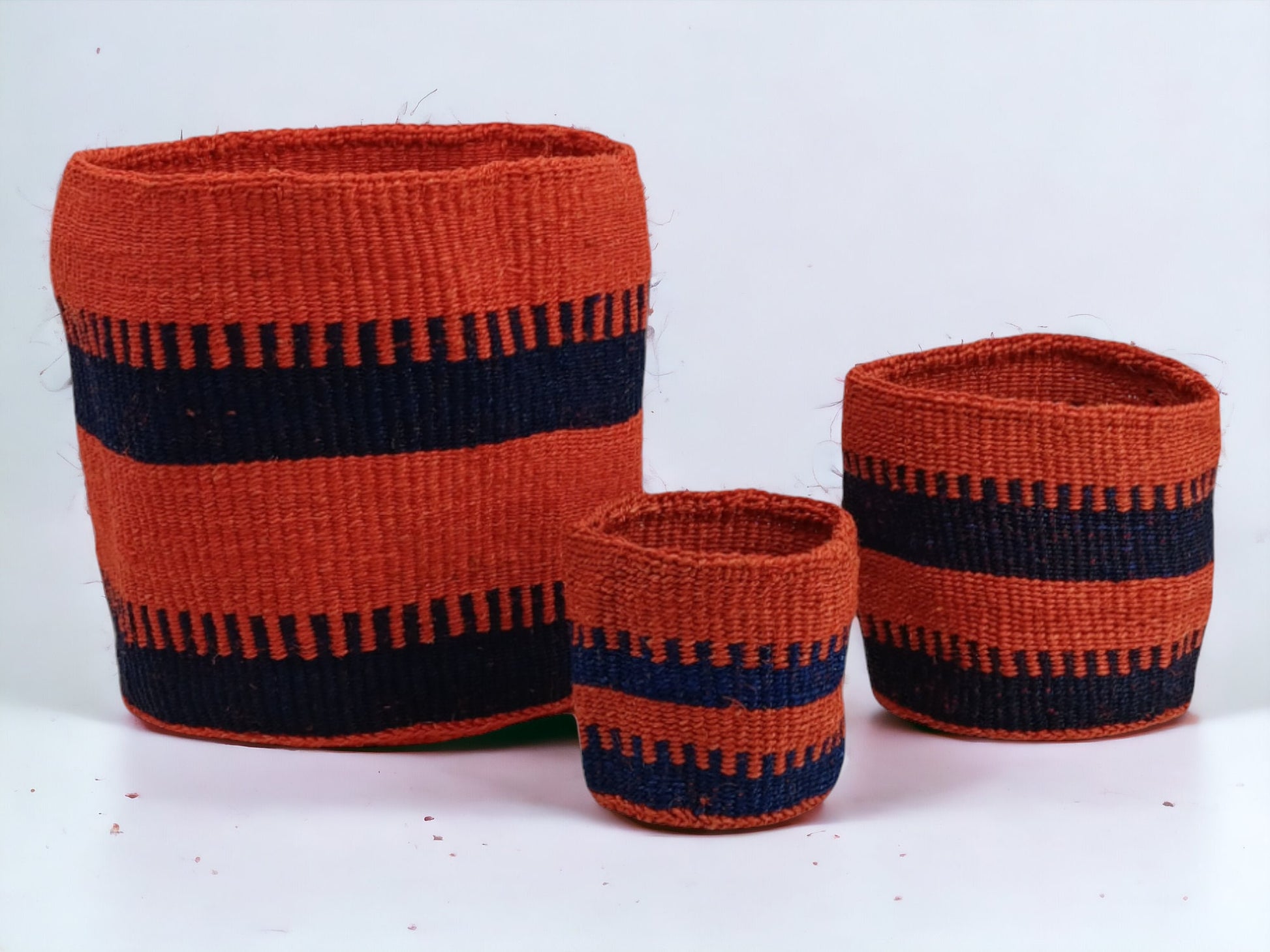 Handwoven Sisal Basket Planter: Kenyan Woven Storage Basket
