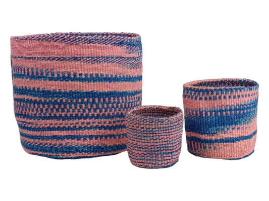 Woven Plant Basket: Handwoven Sisal Planter, African Storage Basket
