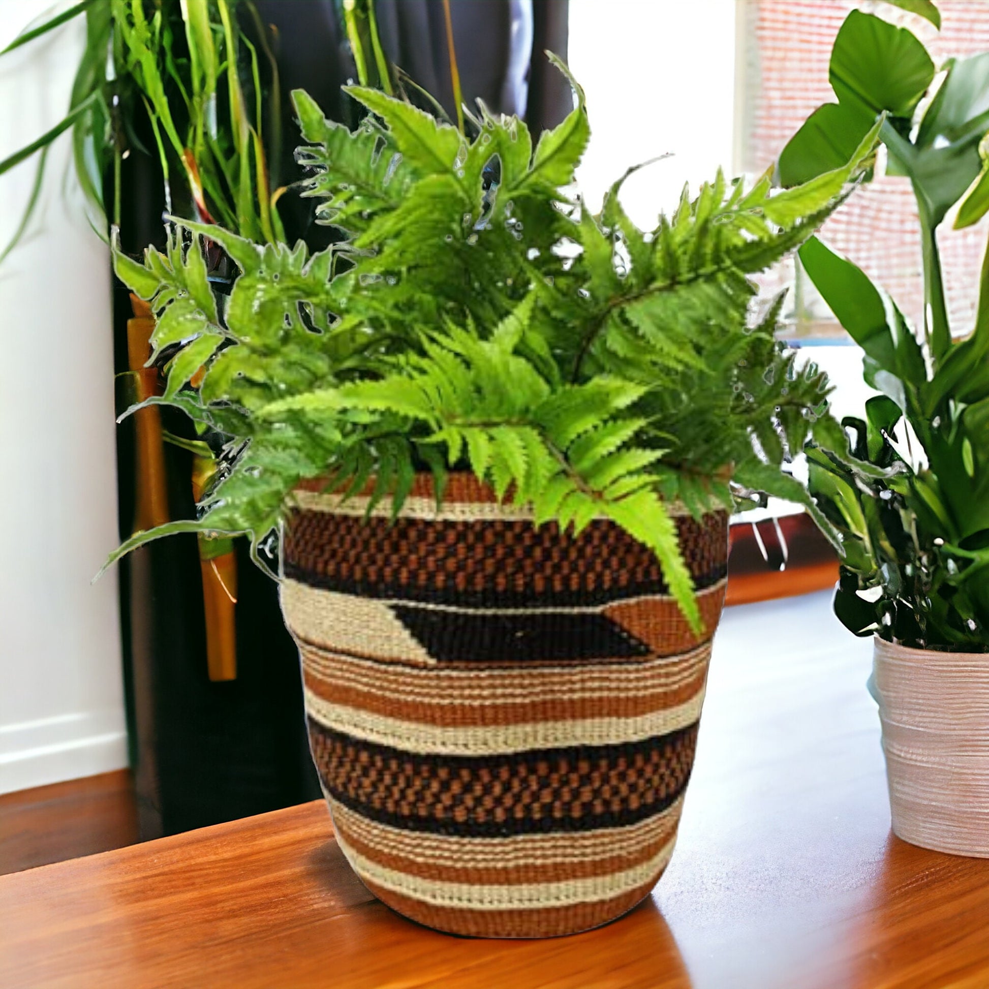 Woven Plant basket, Basket planter, African basket, Baskets for plants, Storage baskets, Sisal basket, boho baskets, Plant baskets, Mom gift