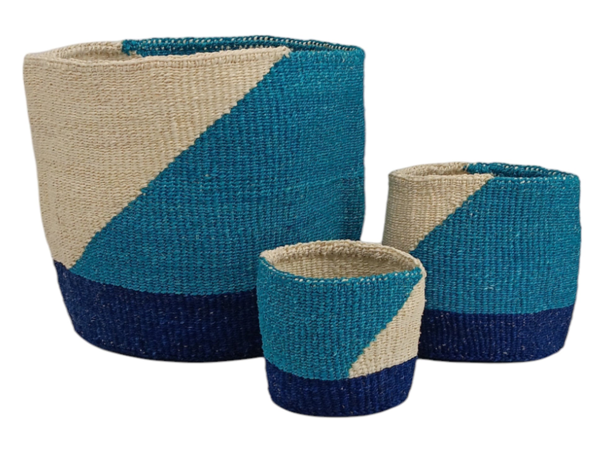 Woven Sisal Basket Planter: Handwoven African Boho Basket