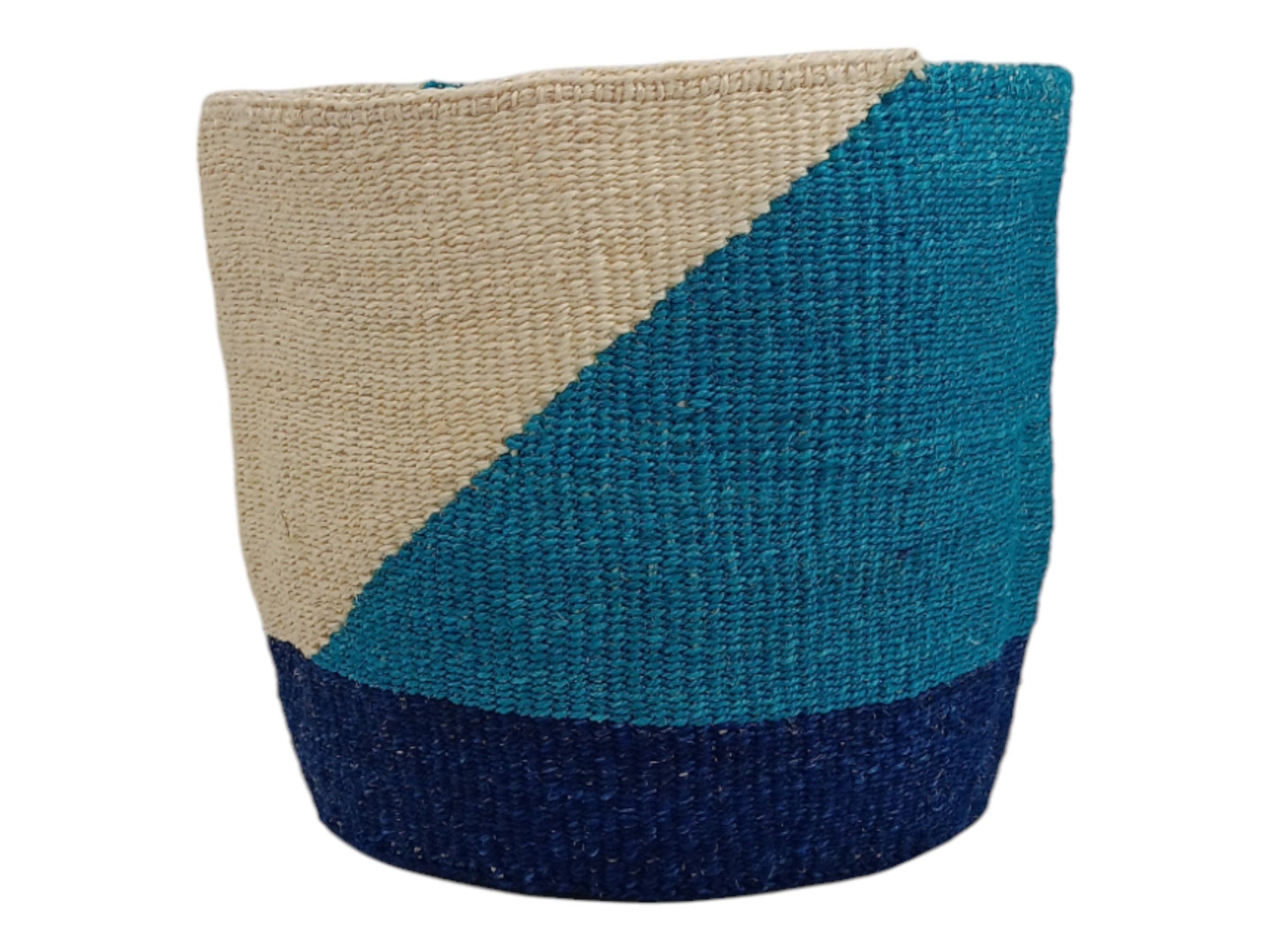 Woven Sisal Basket Planter: Handwoven African Boho Basket