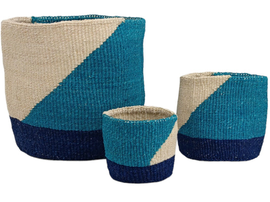 Woven Sisal Basket Planter: Handwoven African Boho Basket