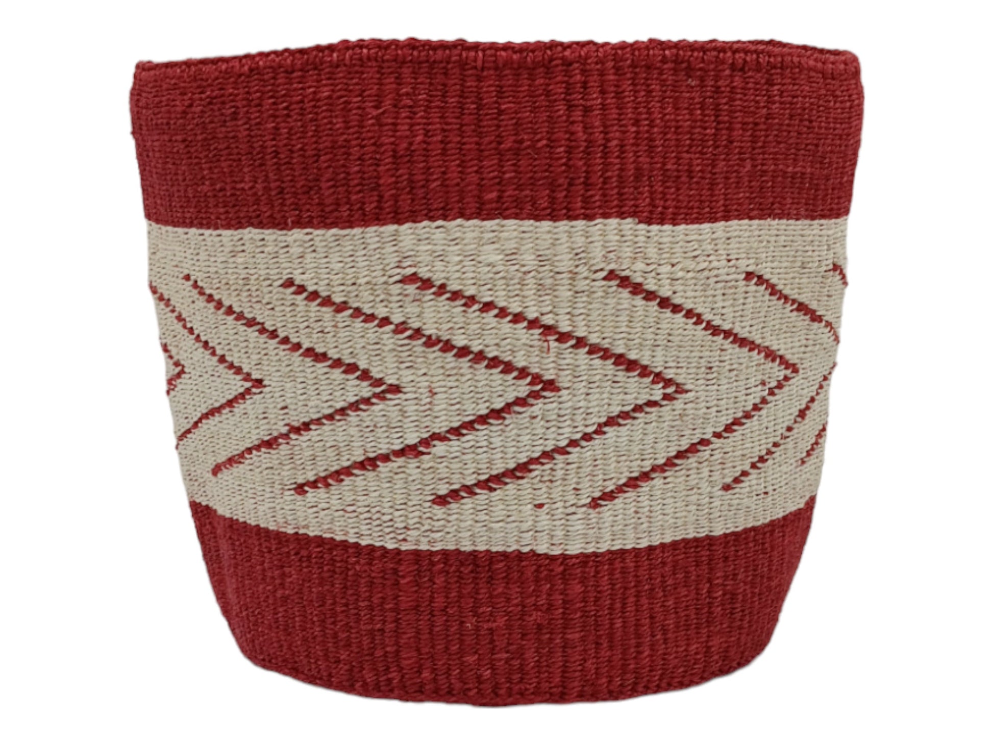 Handwoven Sisal Basket Planter: Colorful African Storage, Boho Decor
