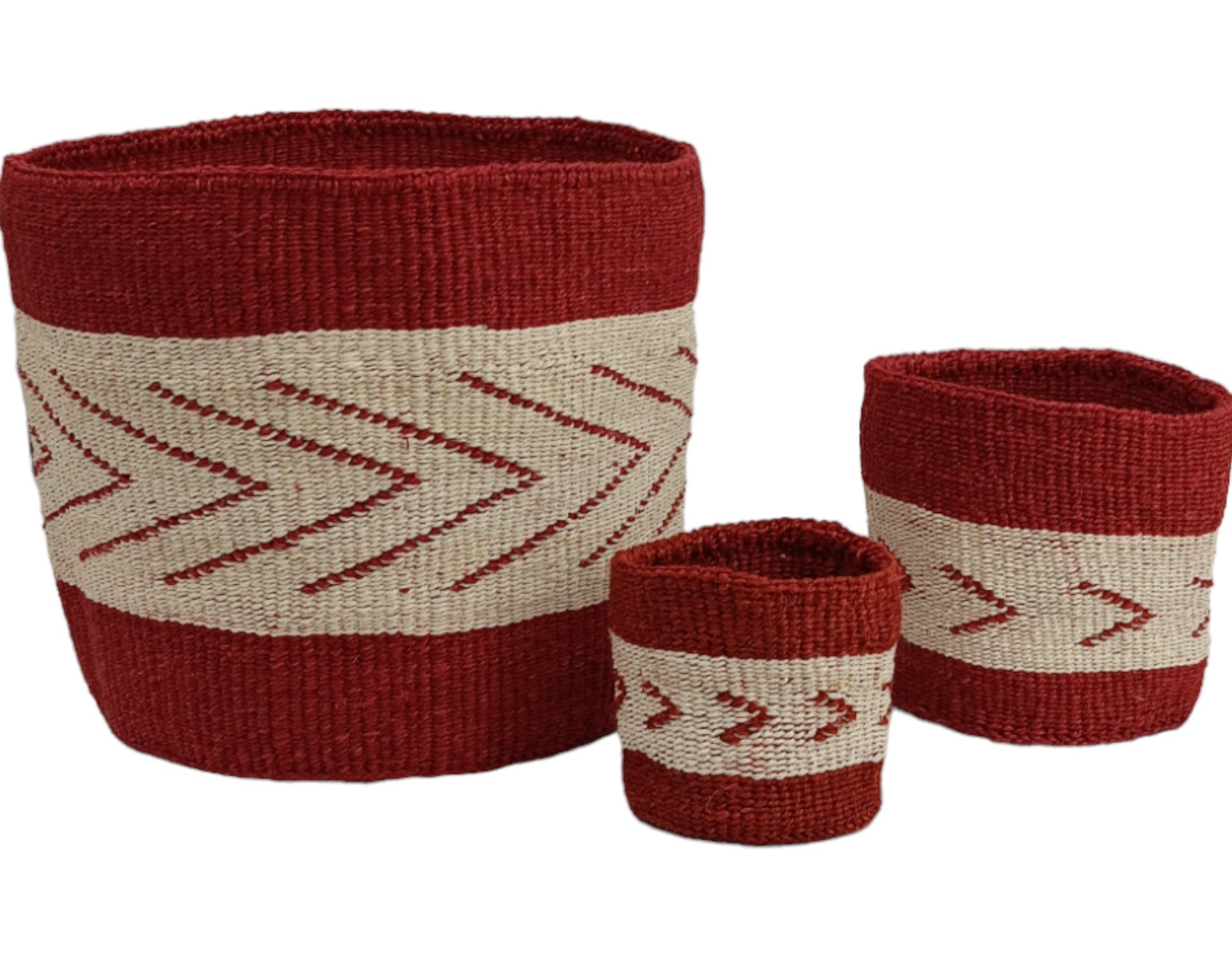 Handwoven Sisal Basket Planter: Colorful African Storage, Boho Decor