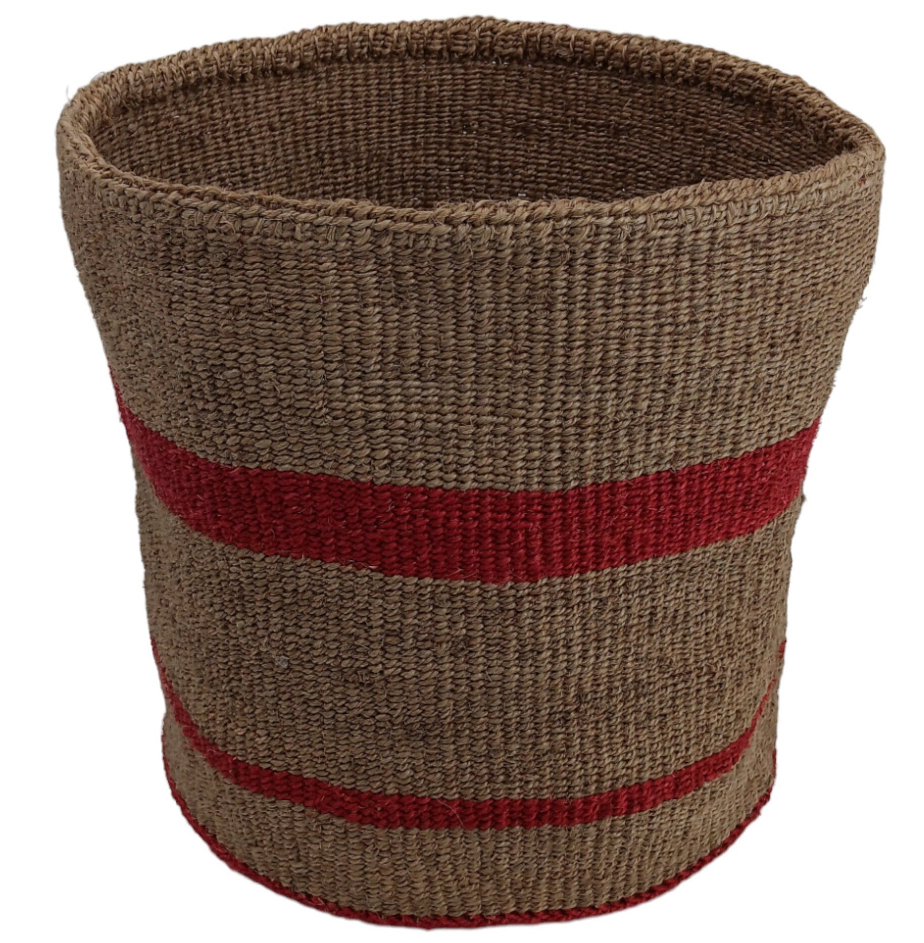 Woven Sisal Basket Planter: Colorful African Storage Basket