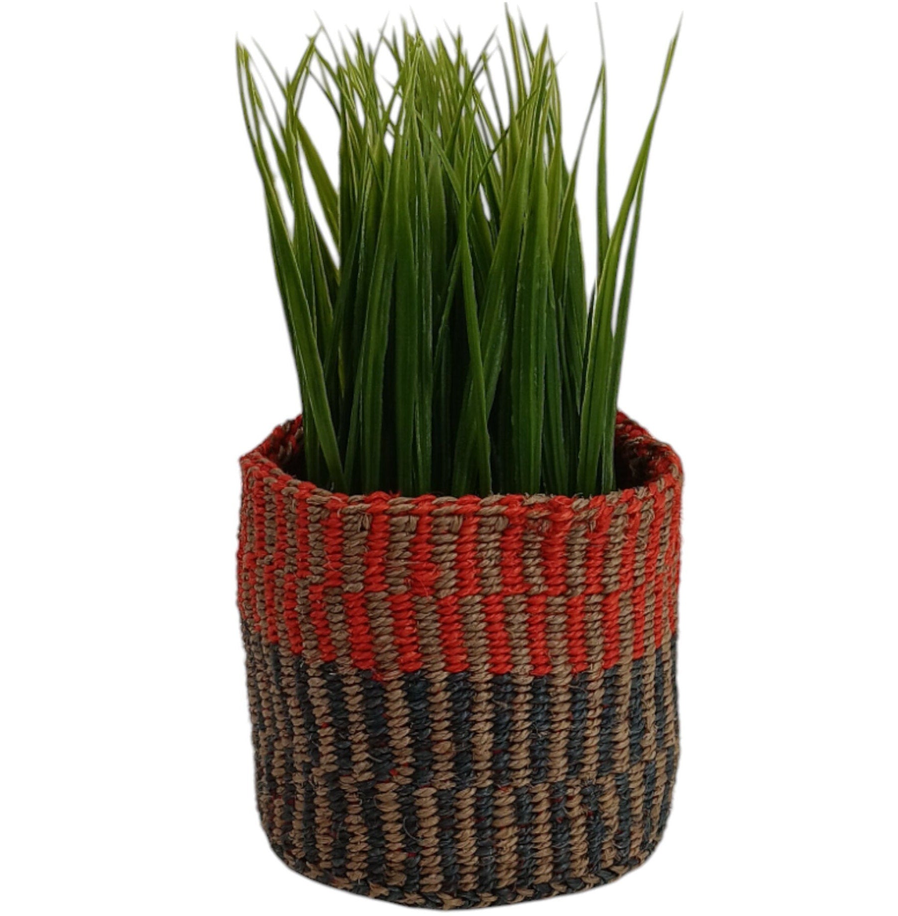 Handwoven Sisal Basket: African Storage, Plant Pot, Minimalist Decor