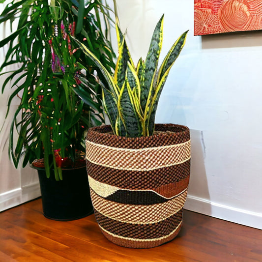 Woven Plant basket, Basket planter, African basket, Baskets for plants, Storage baskets, Sisal basket, boho baskets, Plant baskets, Mom gift