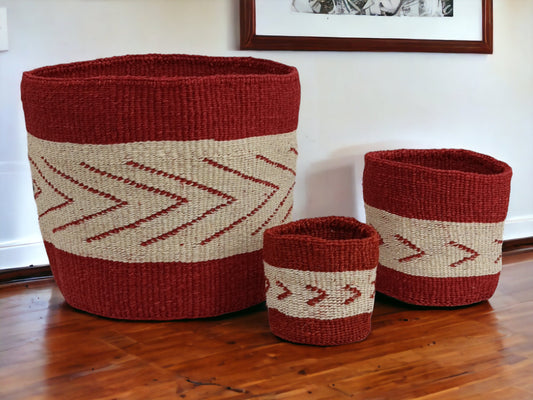 Woven Basket Planter: Large Boho Plant Decor, Handwoven Sisal Basket
