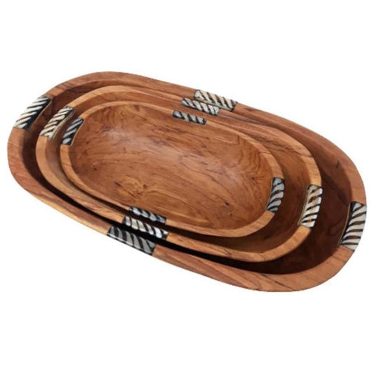 Wooden bowl set, Handmade bowls, wooden serving bowls, rustic wooden bowls, Rustic dough bowls , Housewarming gift, Chef gift, wooden gift,