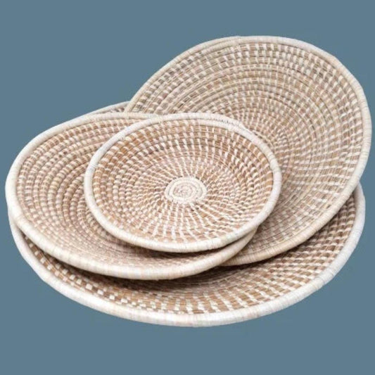 Woven Wall Basket: Natural Boho Decor, African Style