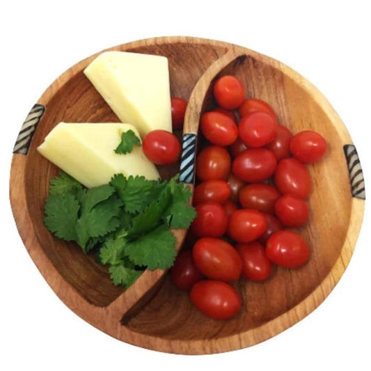 Bowls for eating, Wooden bowl round, Divided wooden bowl, Round wooden bowl, wooden snack bowl, small salad bowl, Olivewood bowl, salsa bowl