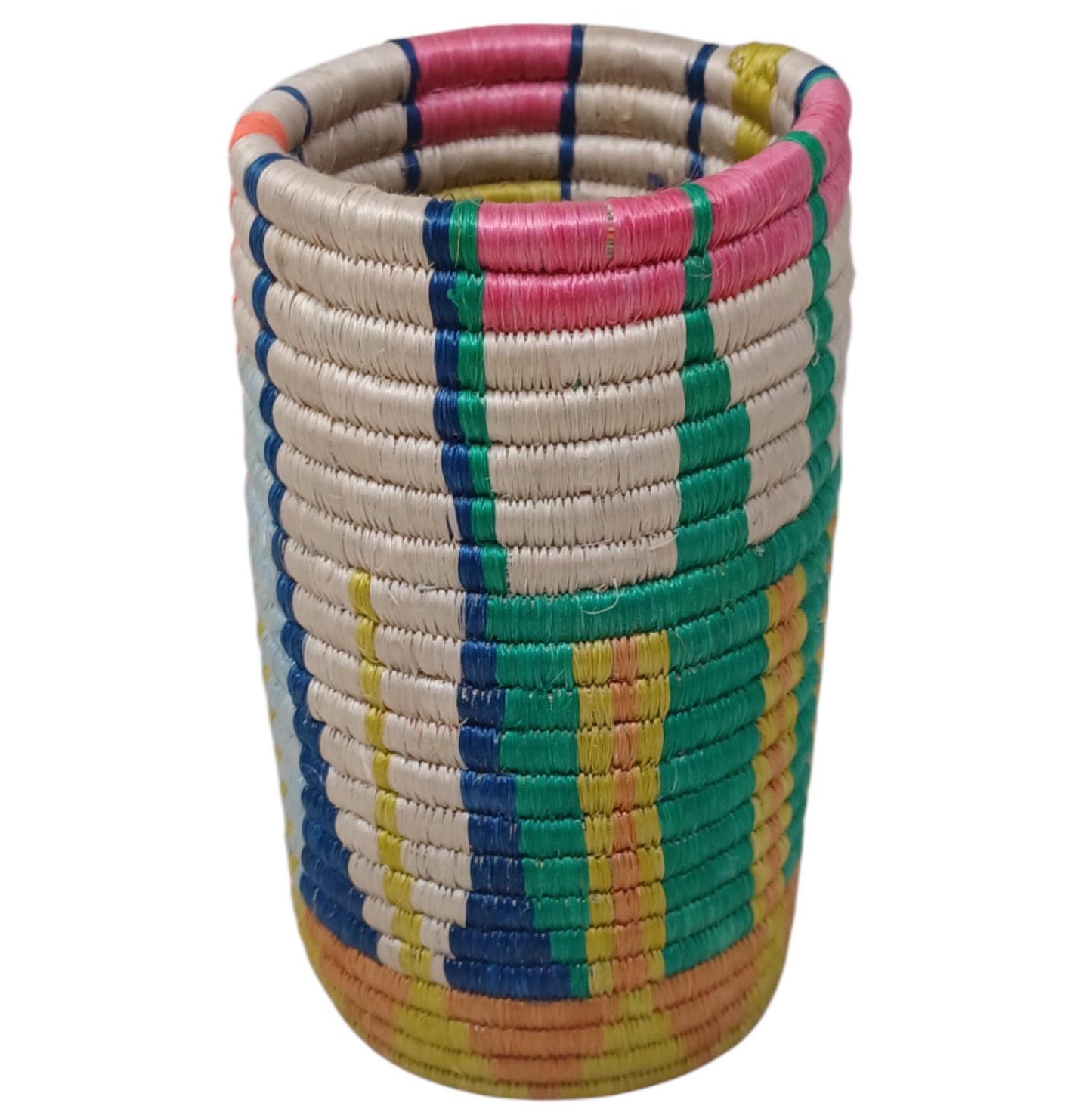 Handwoven Wicker Vase: Boho Farmhouse Decor, Dried Flower Basket