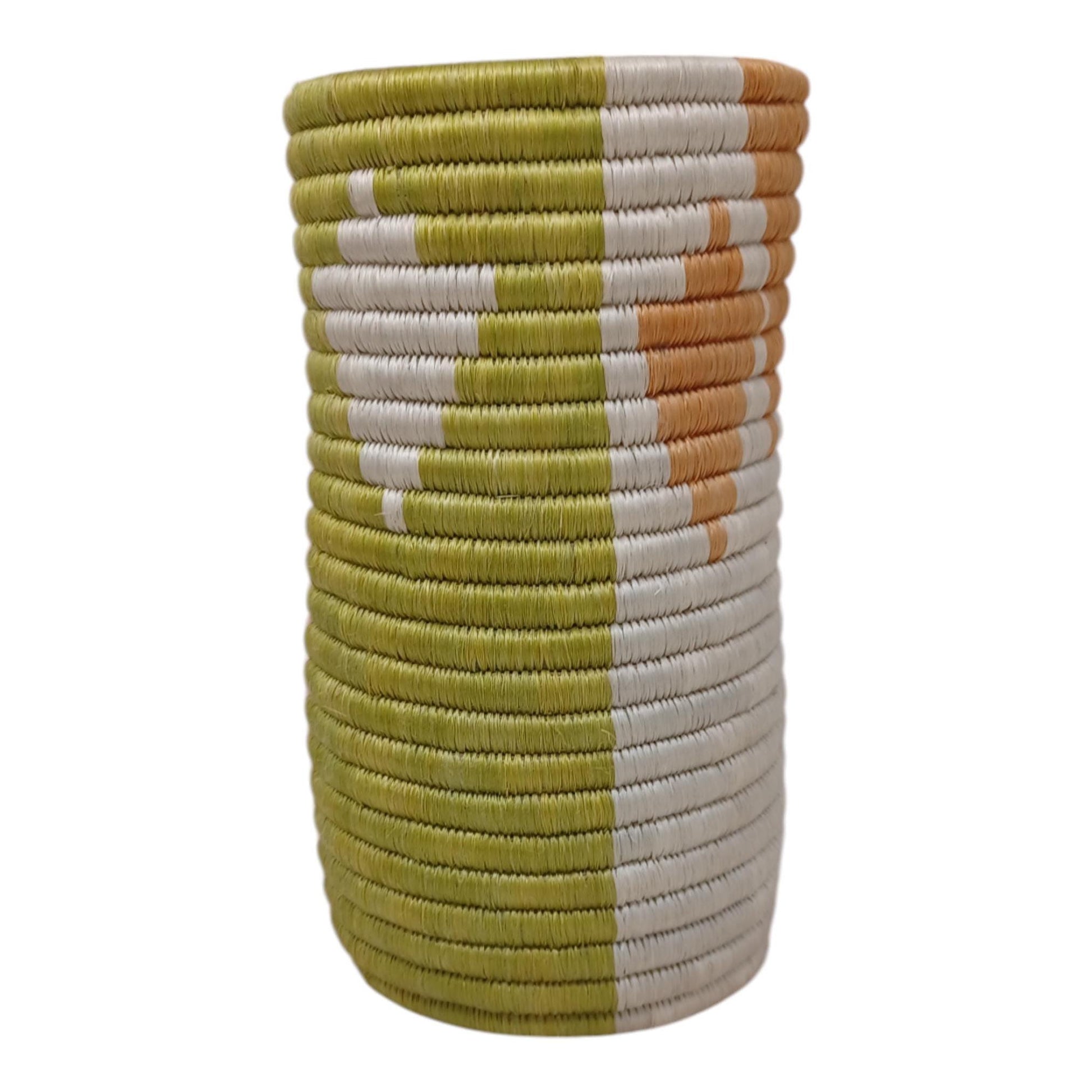 Handwoven Wicker Vase: Rustic Farmhouse Flower Holder