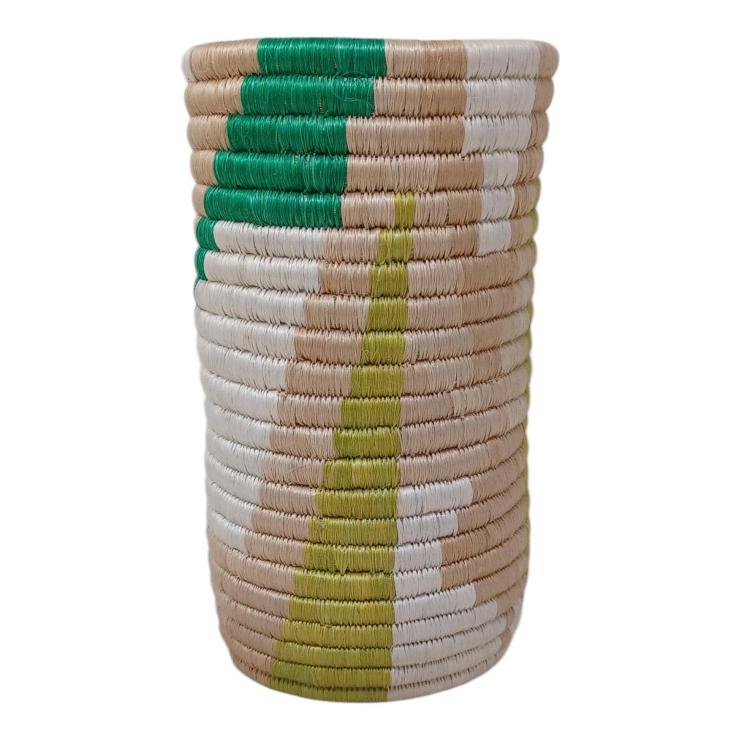 Handwoven Wicker Vase: Boho Home Decor Flower Basket