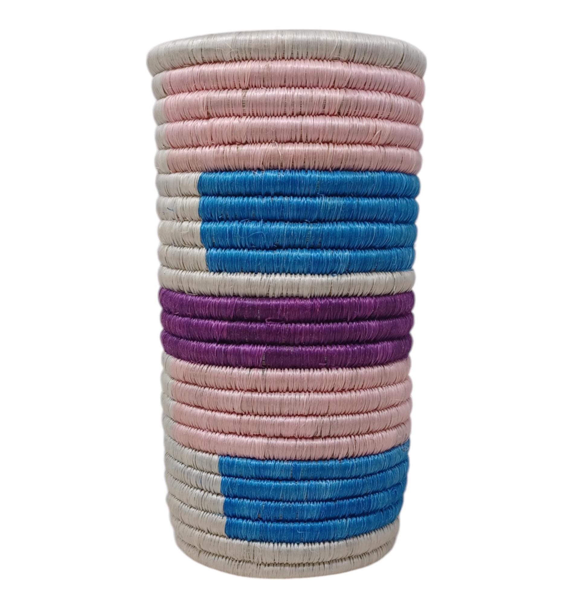 Woven Flower Vase: Boho Farmhouse Decor, Utensil Holder