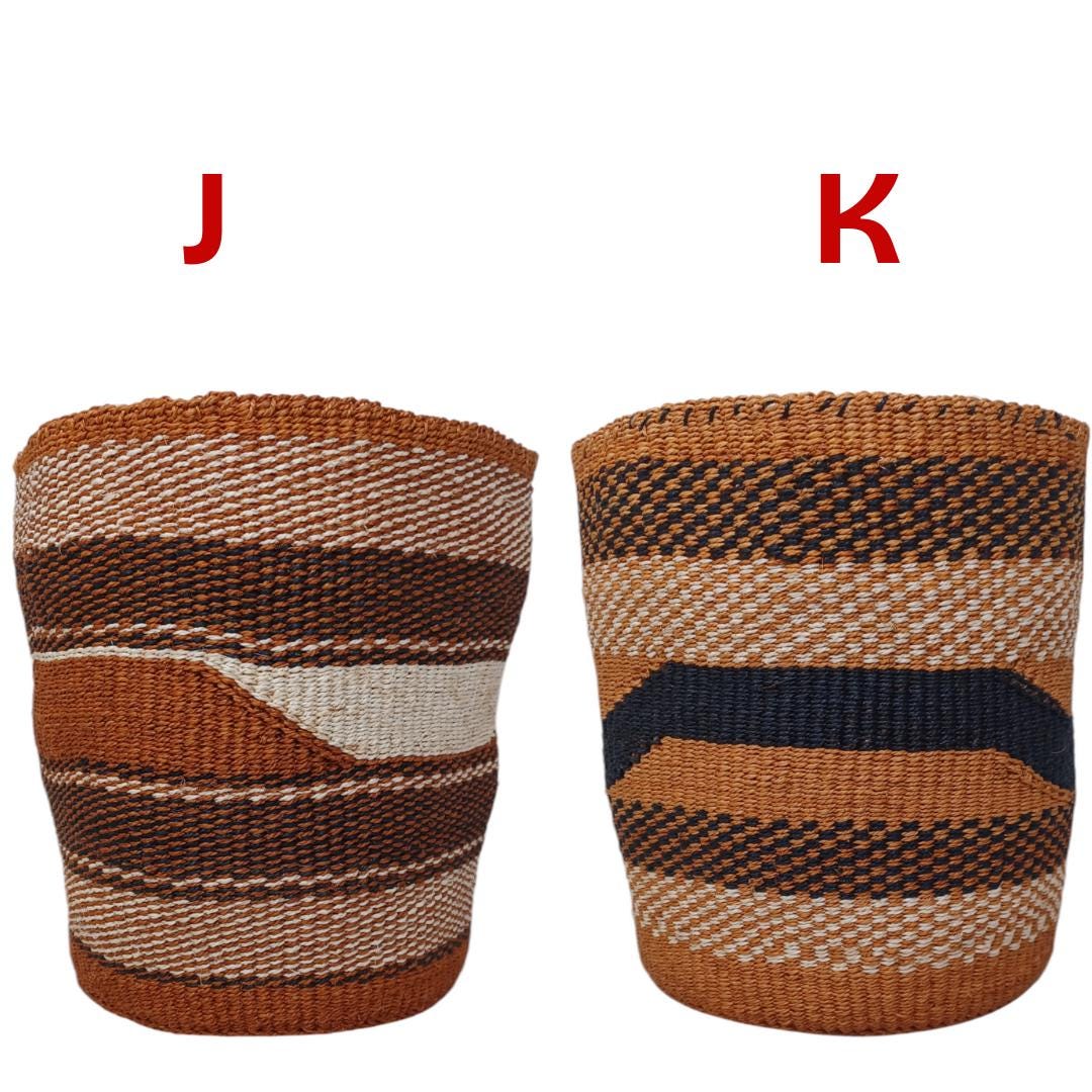 Handwoven Sisal Basket: African Storage, Plant Pot Cover