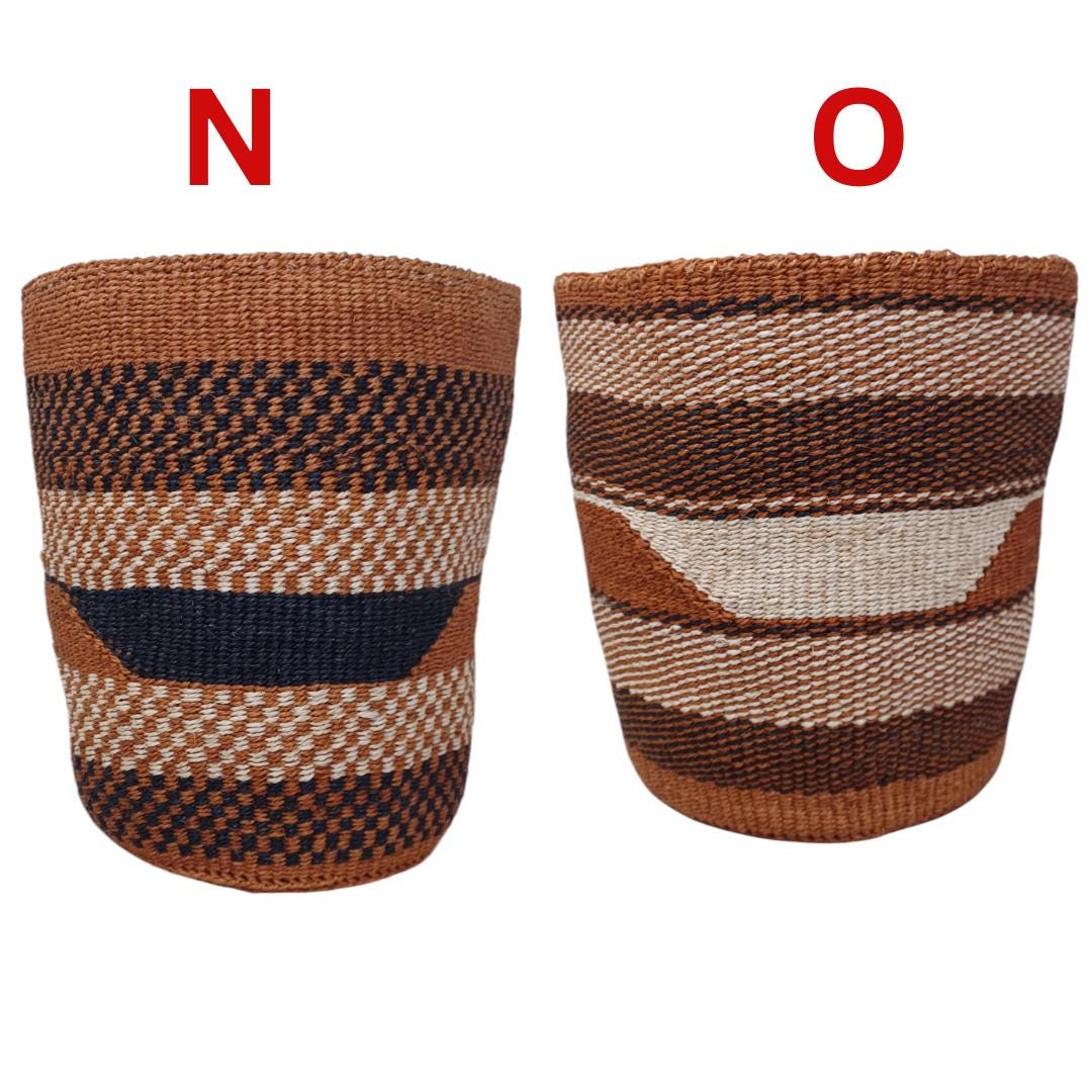 Handwoven Sisal Basket: African Storage, Plant Pot Cover