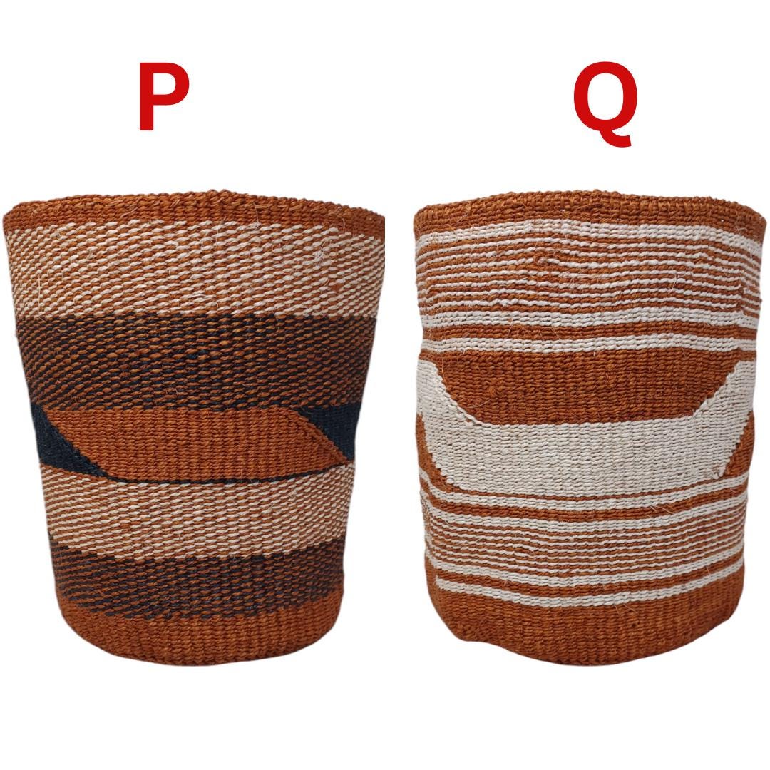 Handwoven Sisal Basket: African Storage, Plant Pot Cover