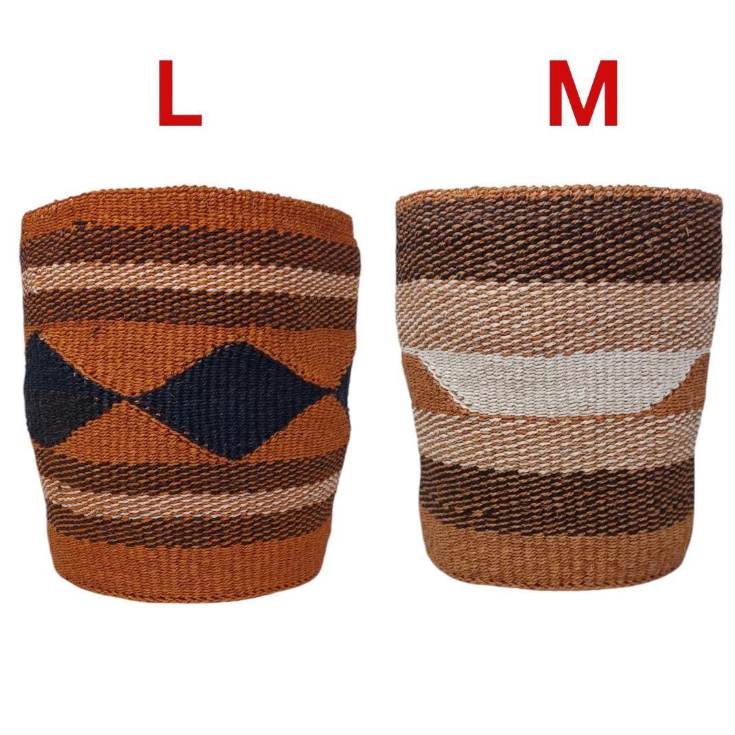 Handwoven Sisal Basket: African Storage, Plant Pot Cover