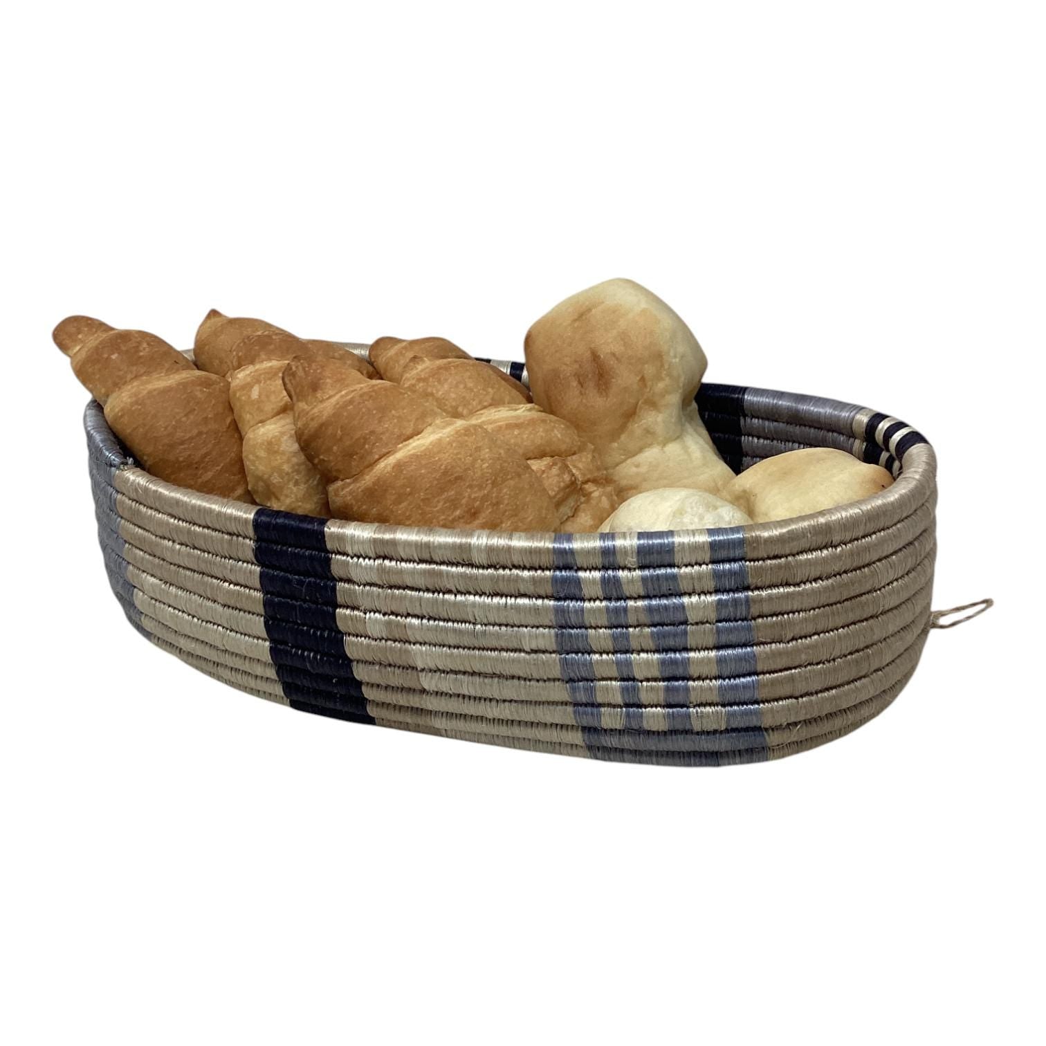 Rustic Woven Home Decor Set – Bread Basket, Centerpiece Fruit Bowl & Sisal Vase | African Gift for Kitchen or Table Styling Ideas
