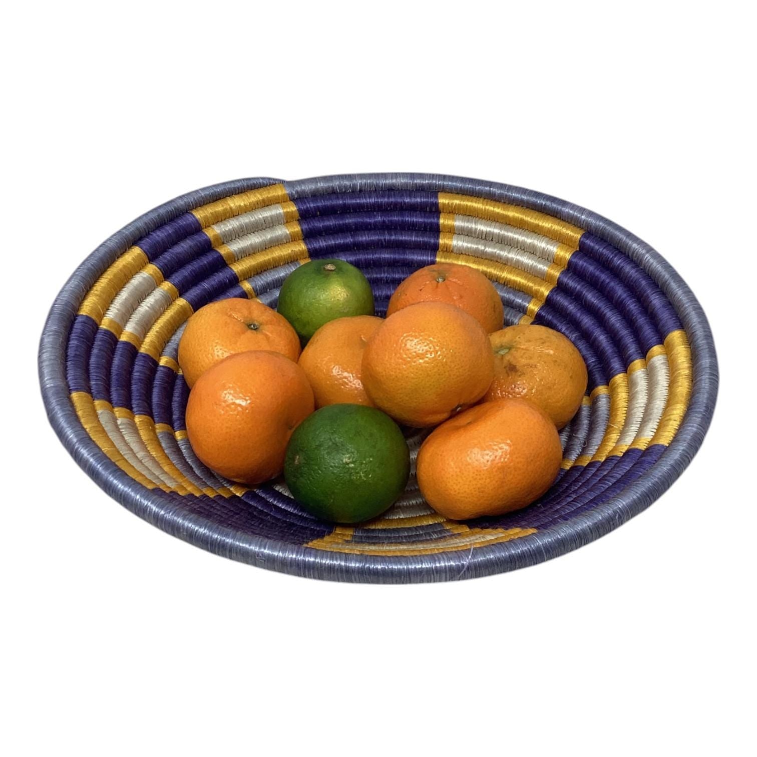 Colorful African Basket Set – Woven Bread Basket, Fruit Bowl Centerpiece & Vase for Rustic Table Decor and Unique Handmade Gifts