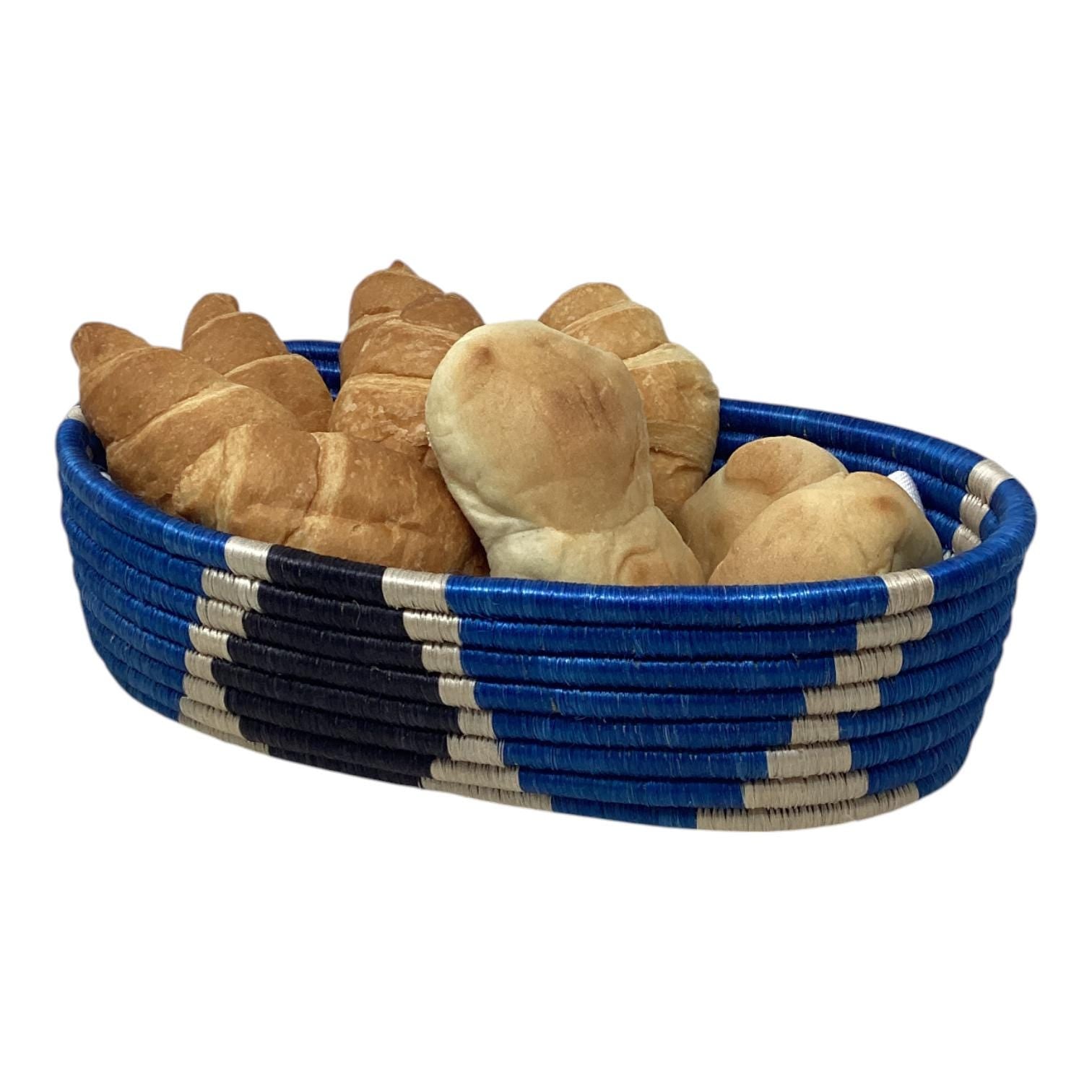 Handwoven African Bread Basket, Fruit Bowl & Flower Vase – Boho Gift Set for Kitchen Decor, Dining Table Centerpiece and Rustic Homes