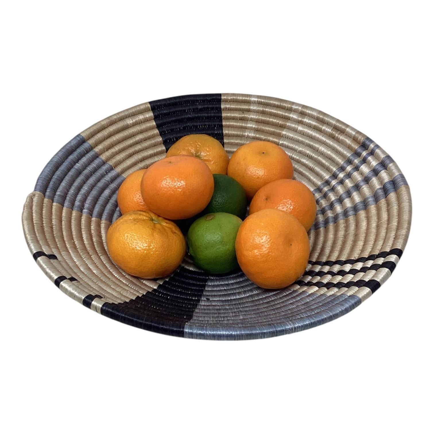Rustic Woven Home Decor Set – Bread Basket, Centerpiece Fruit Bowl & Sisal Vase | African Gift for Kitchen or Table Styling Ideas