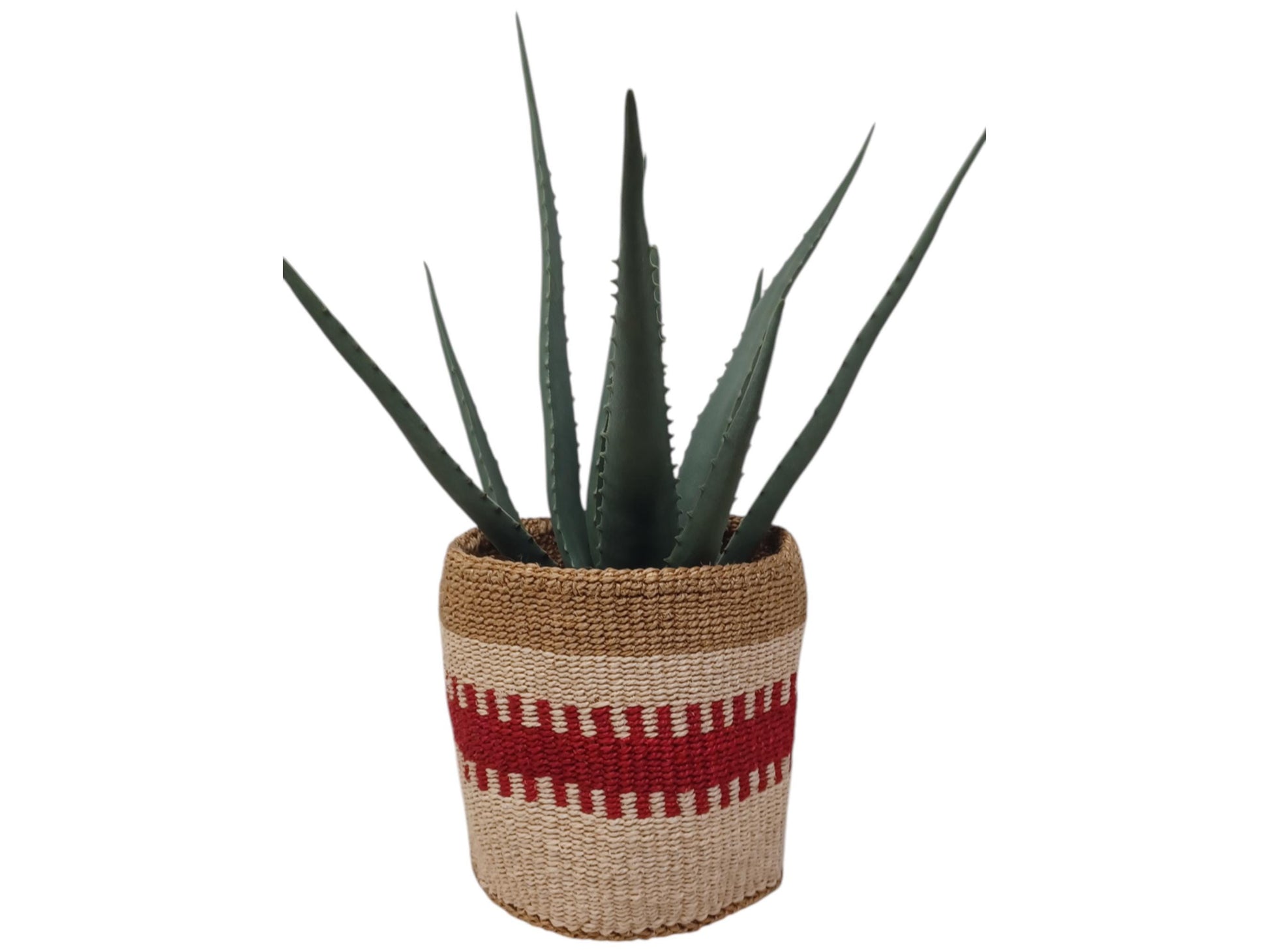 Handwoven Christmas Basket | 7” Colorful Holiday Storage & Gift Basket
