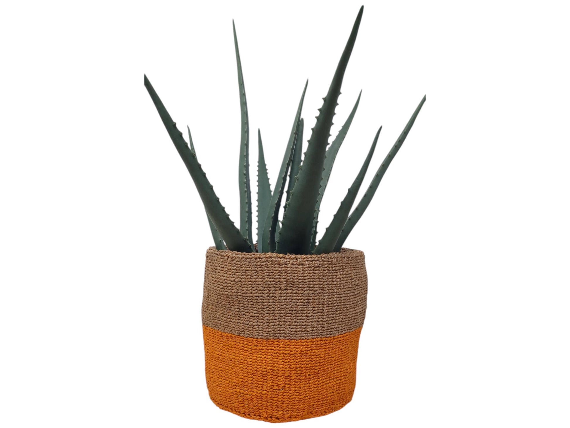 Bright Woven Christmas Planter | 7” Holiday Basket for Plants & Festive Storage