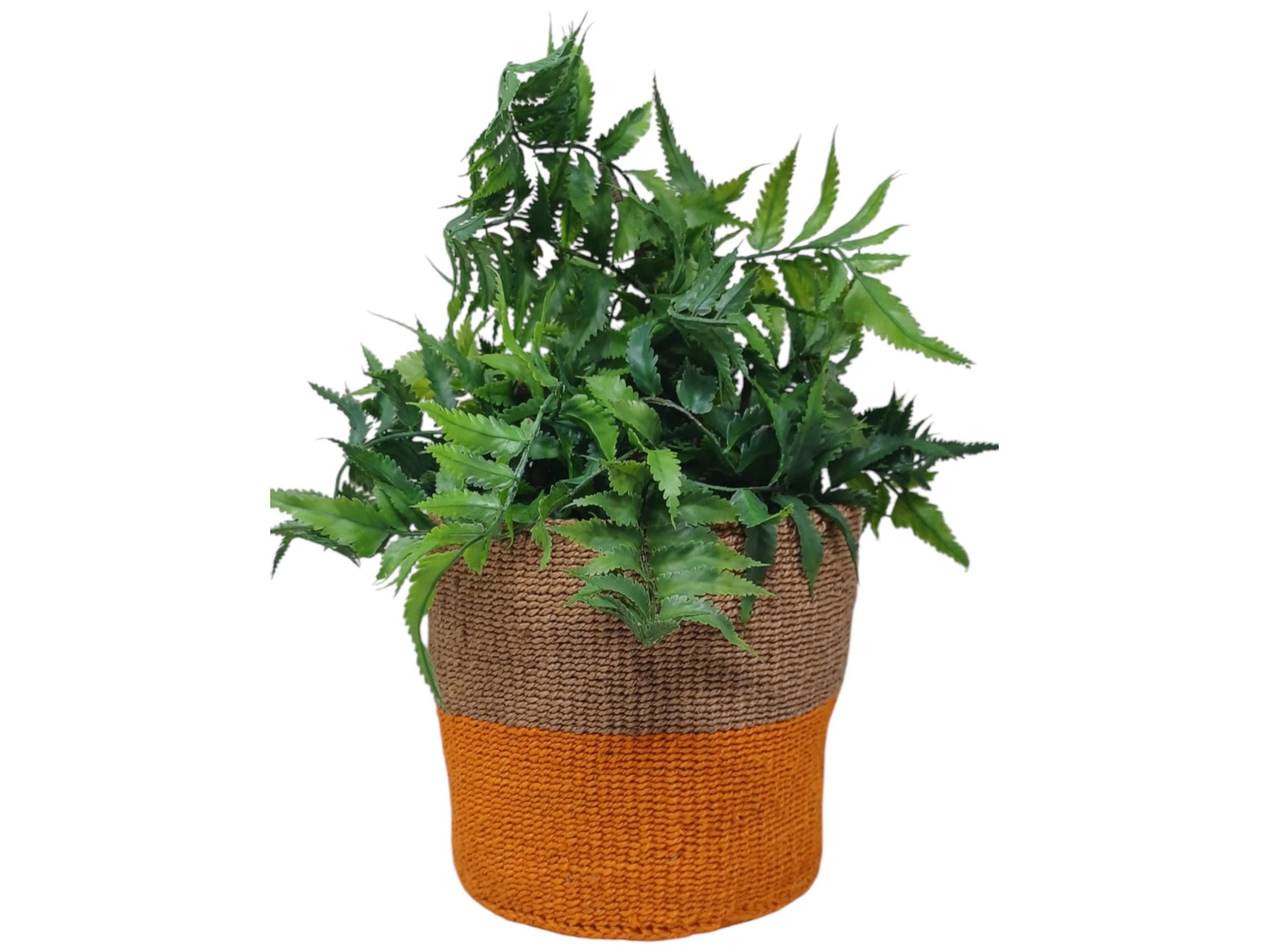 Bright Woven Christmas Planter | 7” Holiday Basket for Plants & Festive Storage