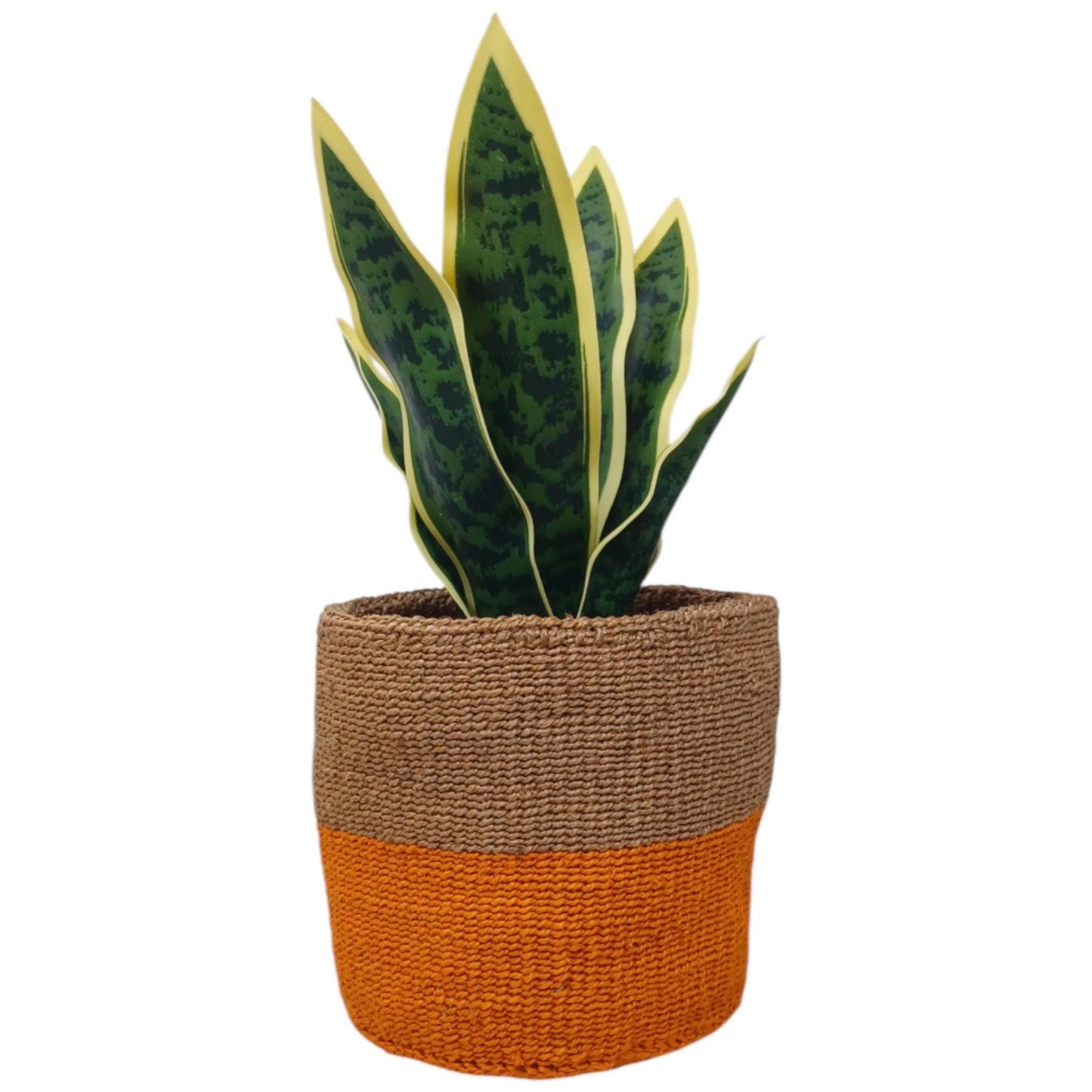 Bright Woven Christmas Planter | 7” Holiday Basket for Plants & Festive Storage