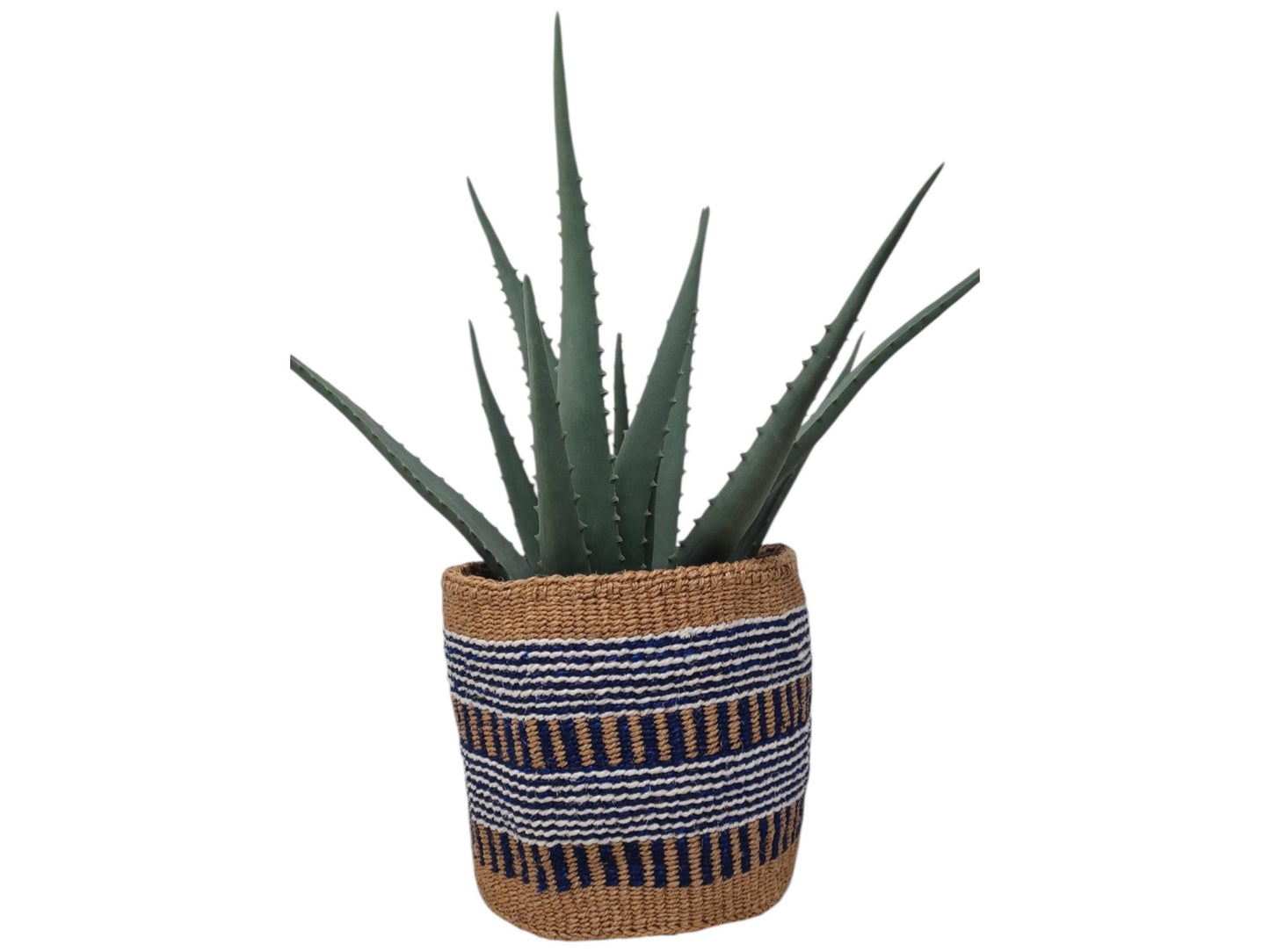 Colorful Christmas Basket | Handwoven Holiday Storage & Planter | 7” Bright Woven Décor