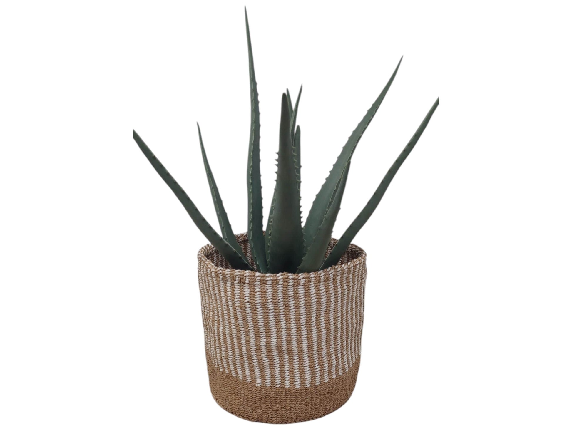 Handwoven Natural Basket Planter | Rustic 7” Woven Storage Basket | Eco-Friendly Boho Home Décor
