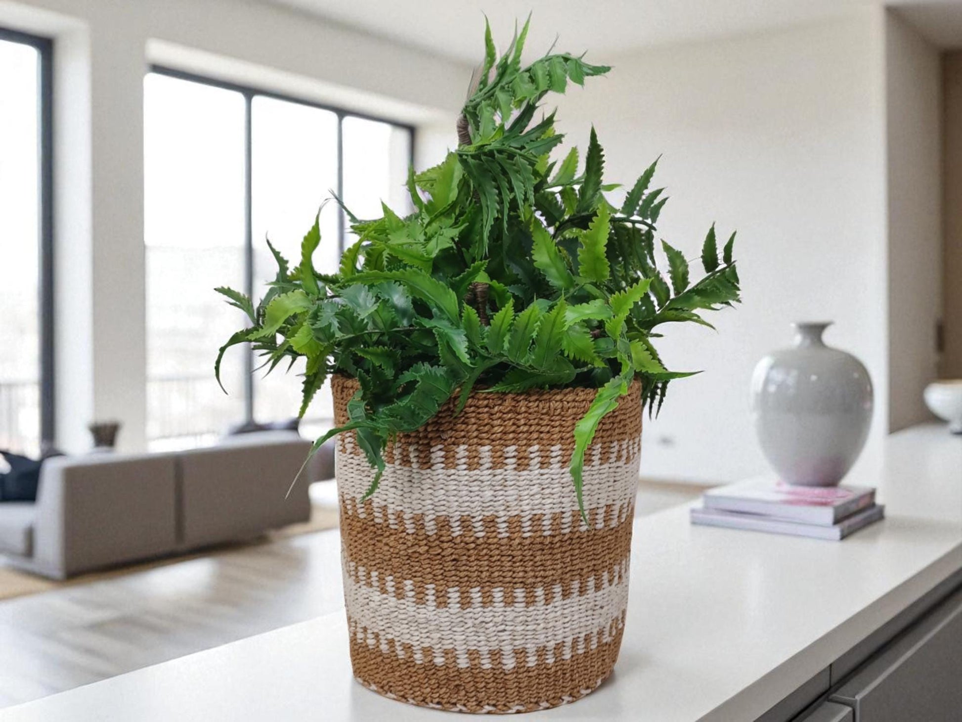 Rustic Handwoven Storage Basket | 7” Natural Basket for Keys, Toys & Everyday Use