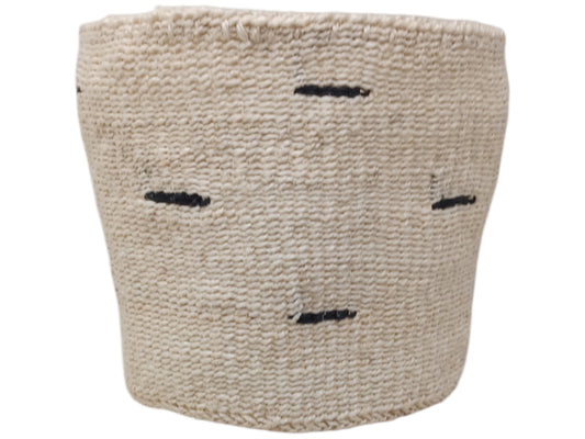 Boho Handwoven Basket | 7” Rustic Natural Basket for Home Décor & Storage