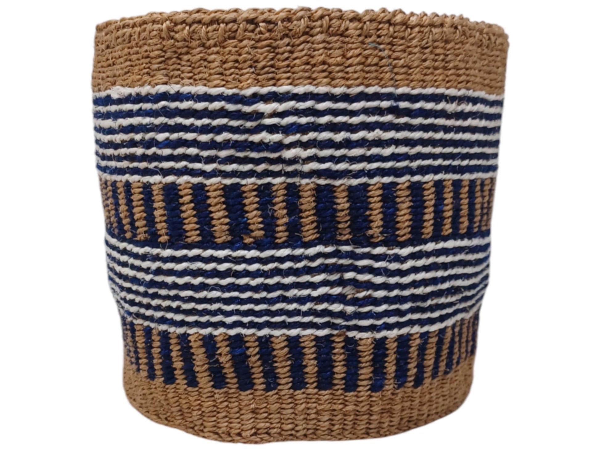 Colorful Christmas Basket | Handwoven Holiday Storage & Planter | 7” Bright Woven Décor