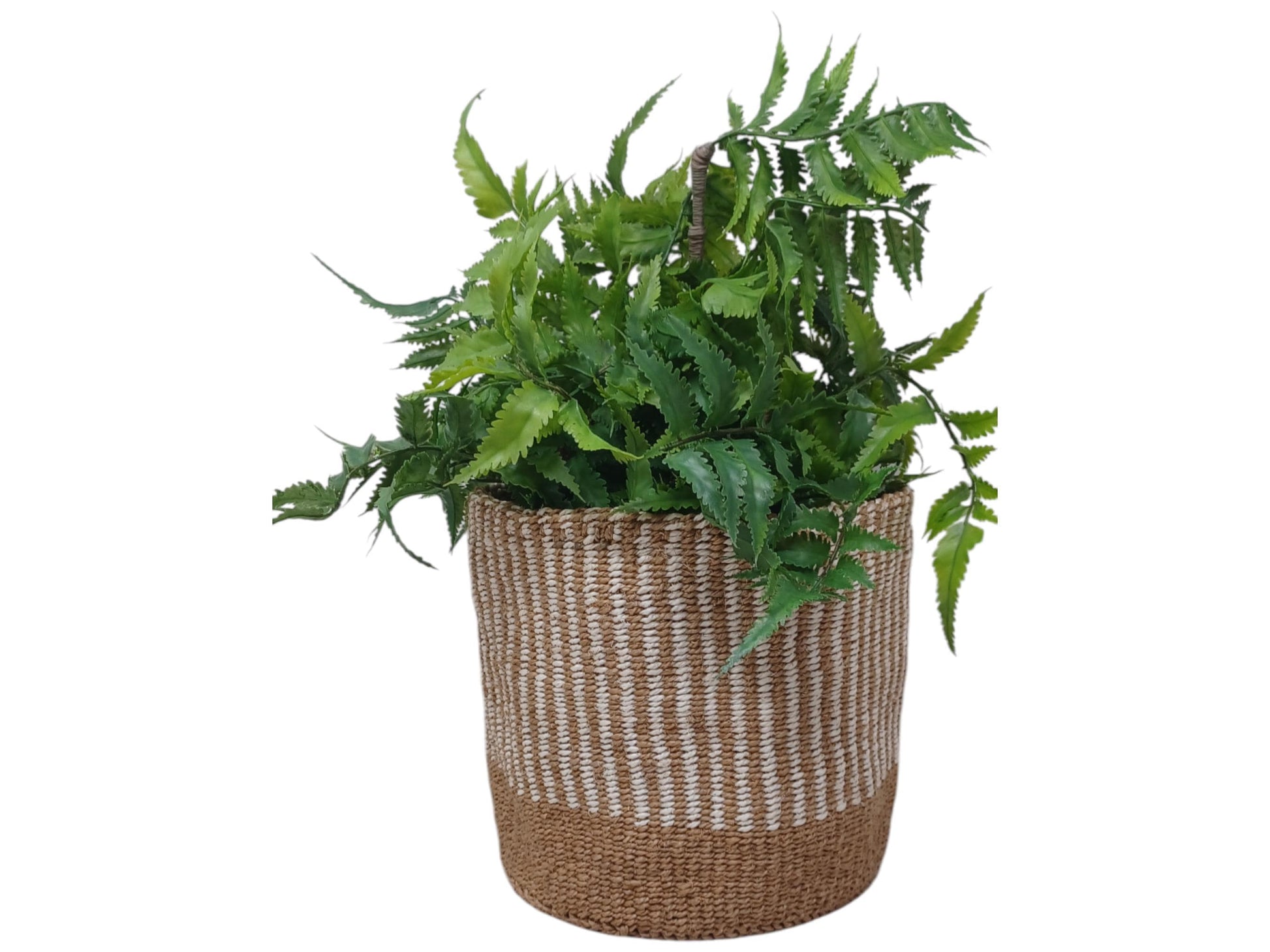 Handwoven Natural Basket Planter | Rustic 7” Woven Storage Basket | Eco-Friendly Boho Home Décor