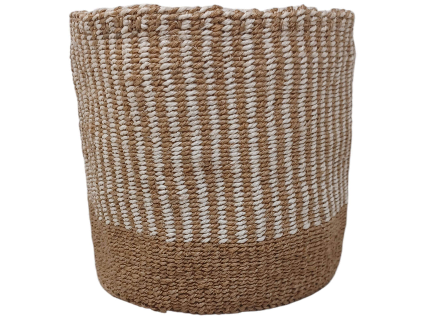 Handwoven Natural Basket Planter | Rustic 7” Woven Storage Basket | Eco-Friendly Boho Home Décor