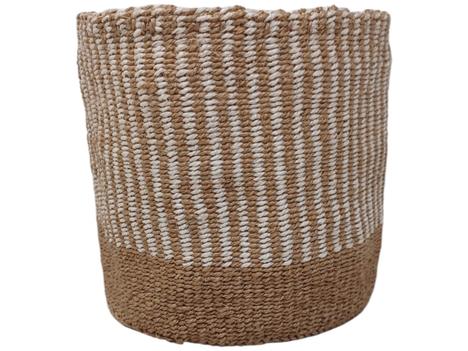 Handwoven Natural Basket Planter | Rustic 7” Woven Storage Basket | Eco-Friendly Boho Home Décor