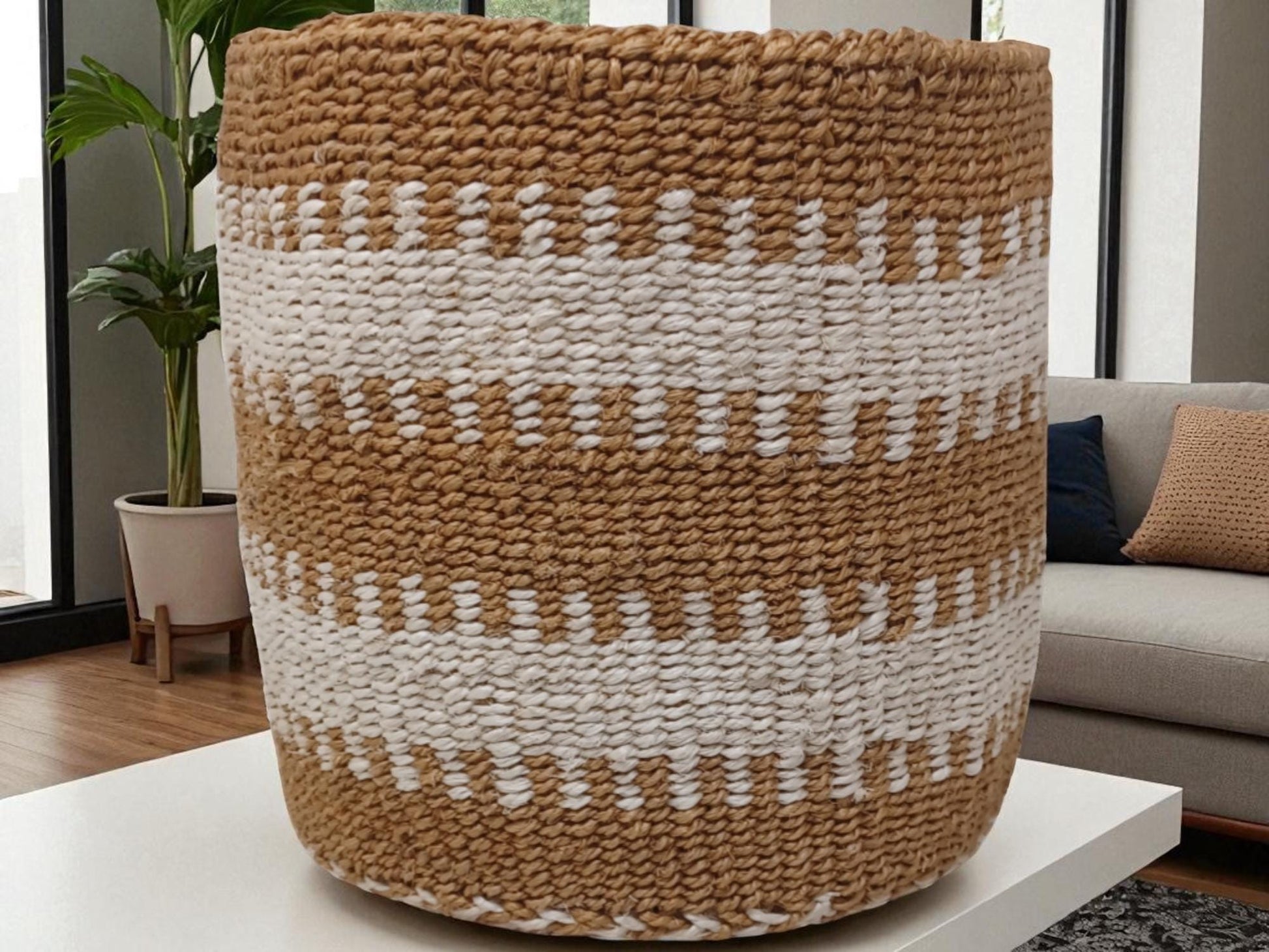 Rustic Handwoven Storage Basket | 7” Natural Basket for Keys, Toys & Everyday Use