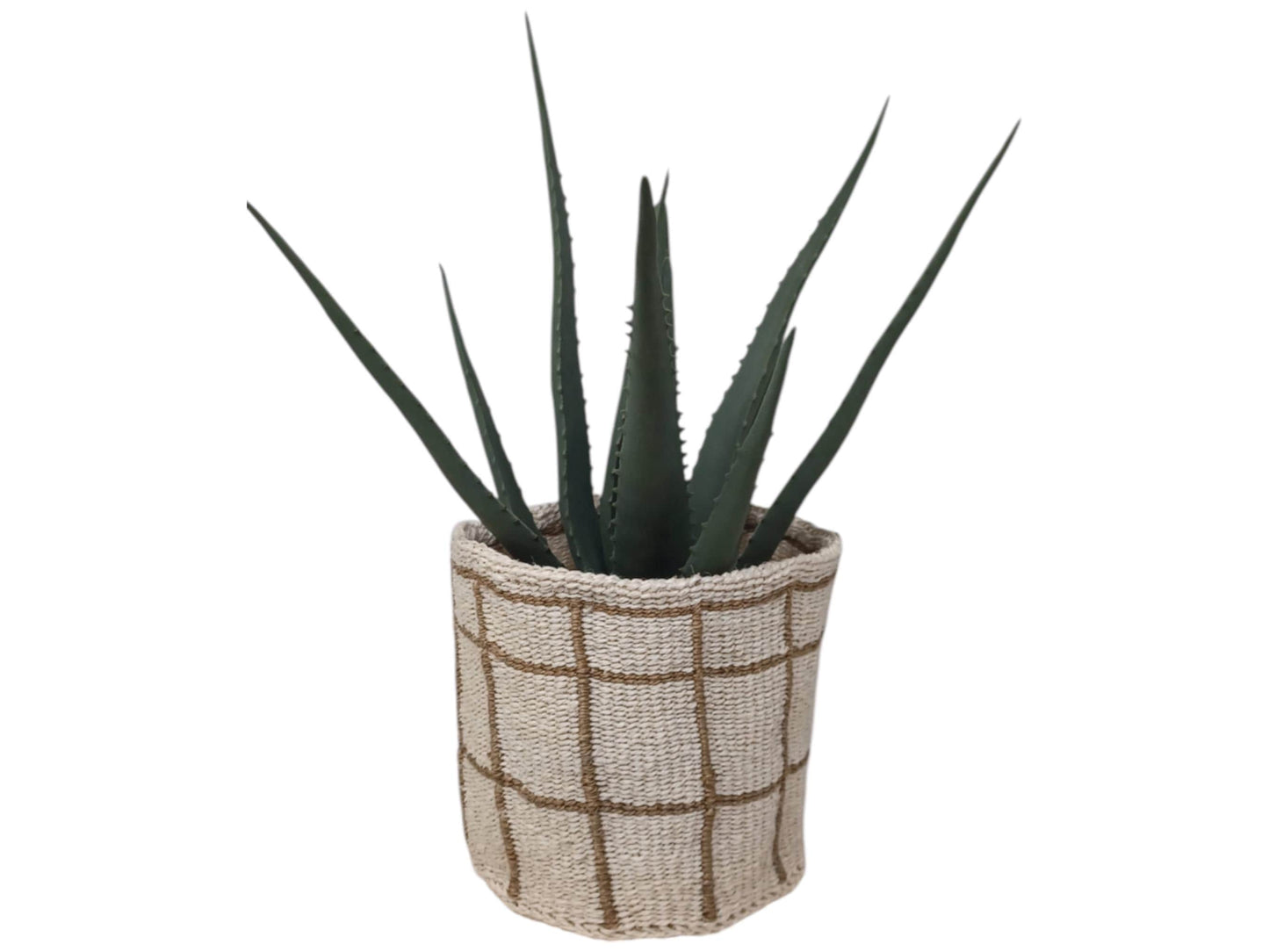 Small Handwoven Plant Basket | 7” Natural Basket Cover for Indoor Planters