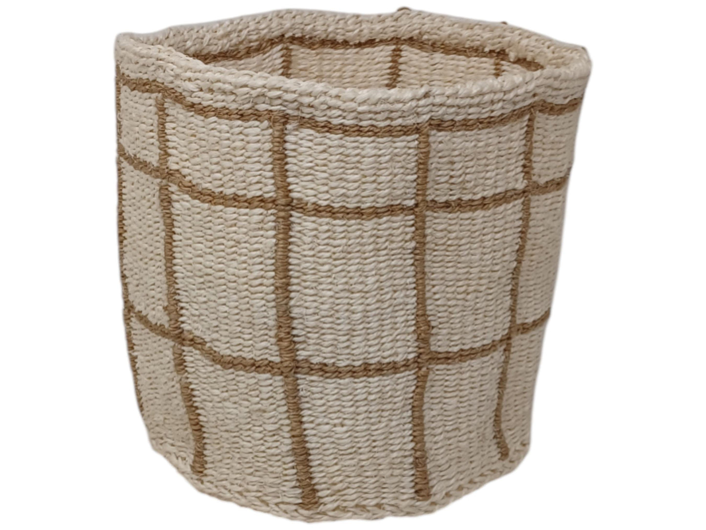 Small Handwoven Plant Basket | 7” Natural Basket Cover for Indoor Planters