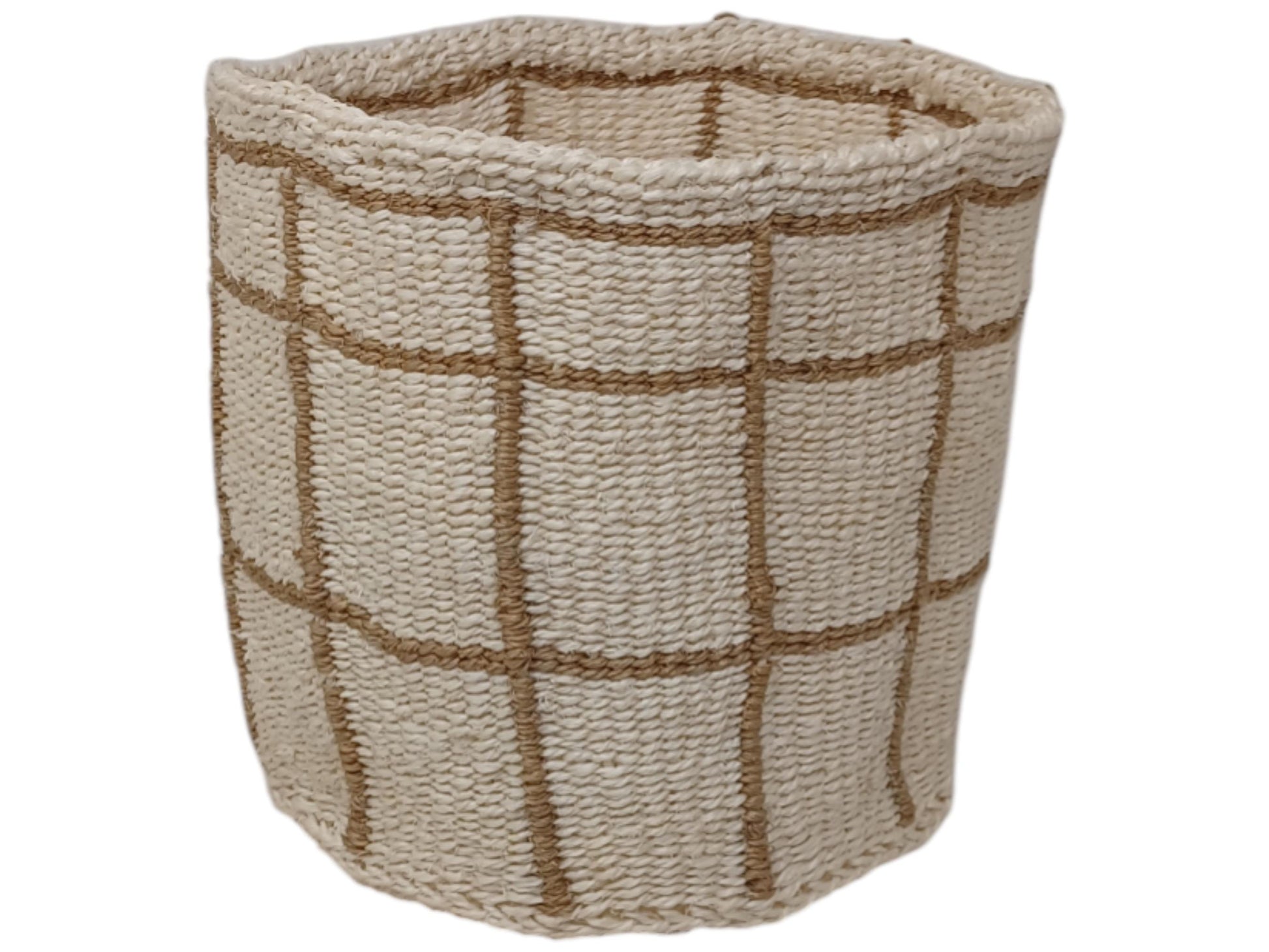 Small Handwoven Plant Basket | 7” Natural Basket Cover for Indoor Planters