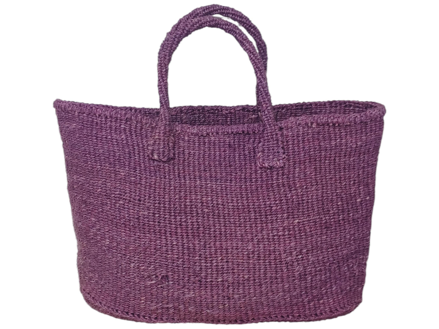 Handmade Sisal Tote Bag: Colorful Woven Market Basket
