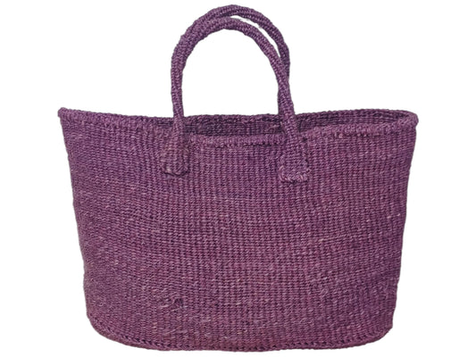 Handmade Sisal Tote Bag: Colorful Woven Market Basket