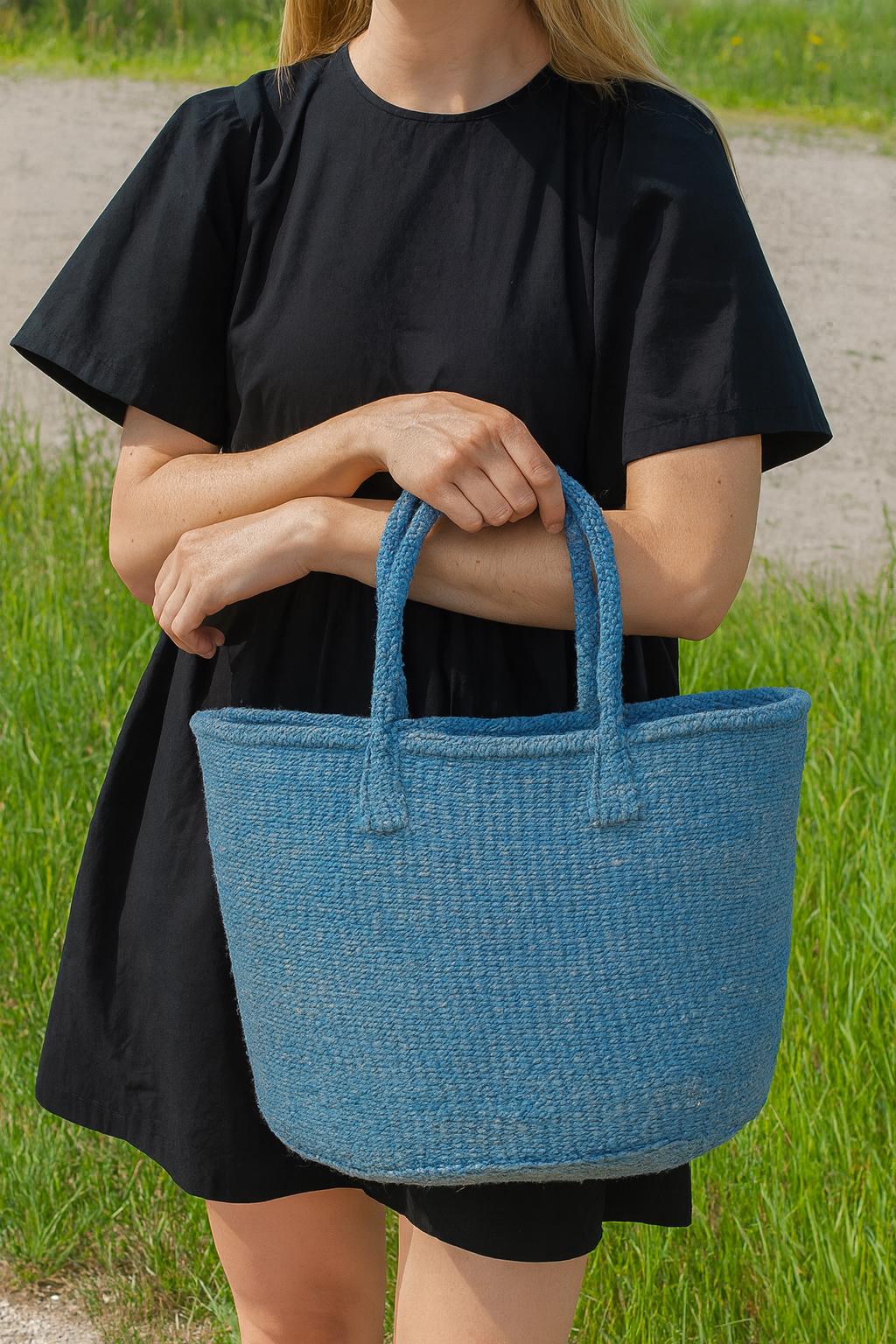 Handmade Sisal Tote Bag: Kenyan Woven Market Basket
