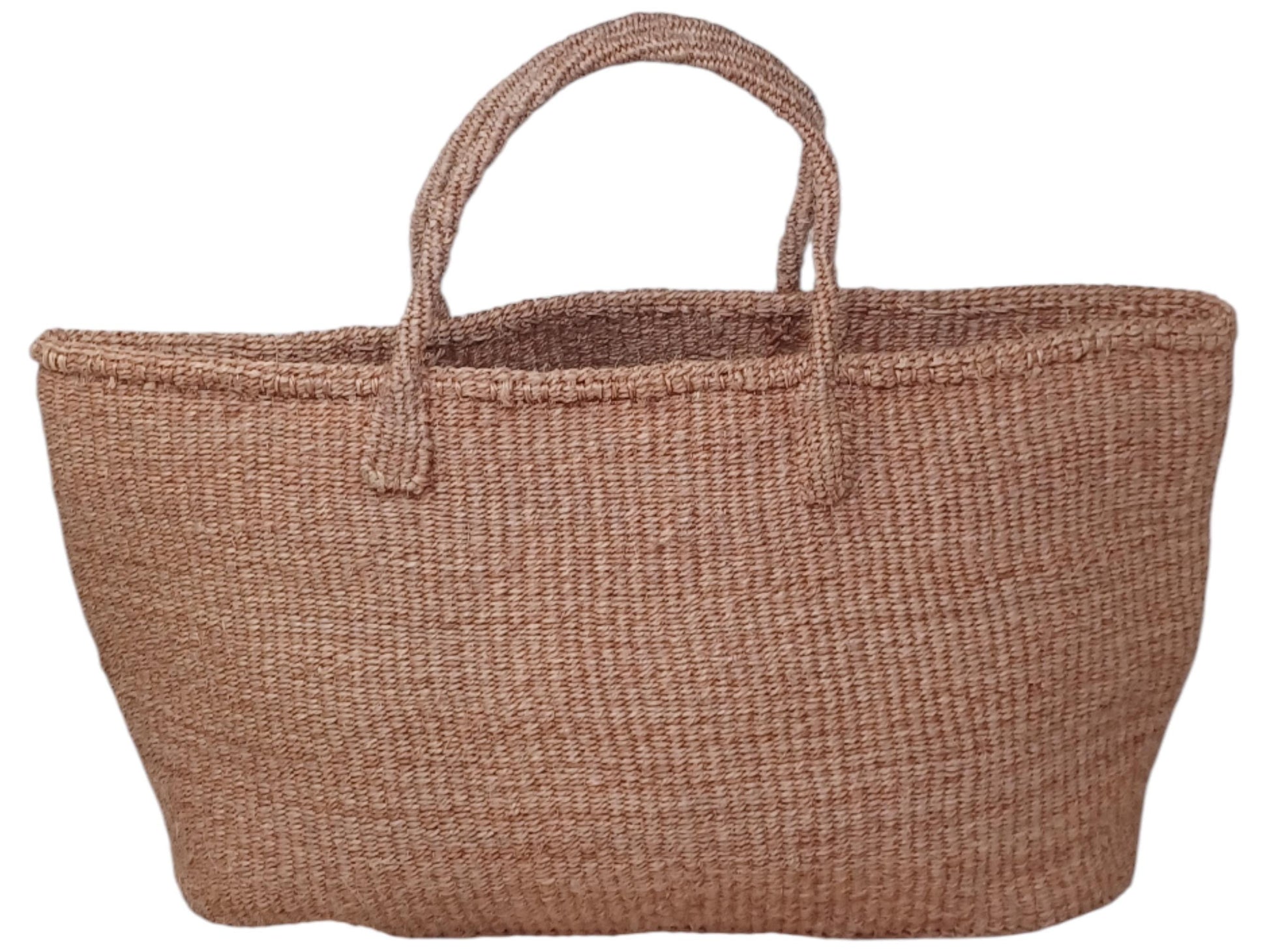 Handmade Woven Sisal Tote Bag: Eco-Friendly Kenyan Market Basket